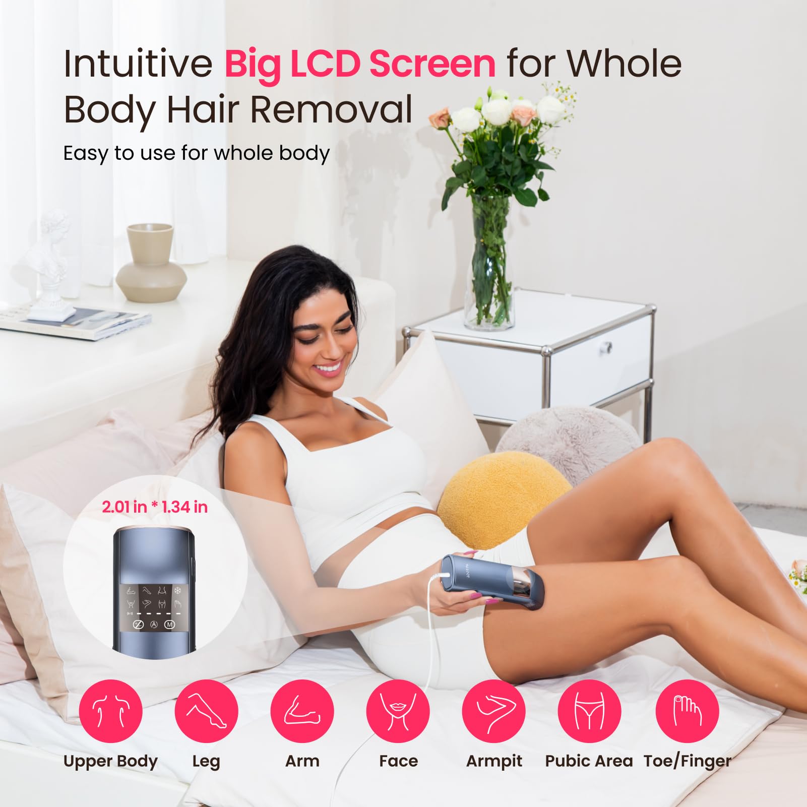 TRIPLE-Pulse IPL Laser Hair Removal, 12cm² Sapphire 37°F Ice-Cooling Contact, Hair Removal Device for Women and Men, Permanent Hair Removal at Home for Legs, Face, Bikini, Armpits, Trinity iGlow 10 - Medaid International