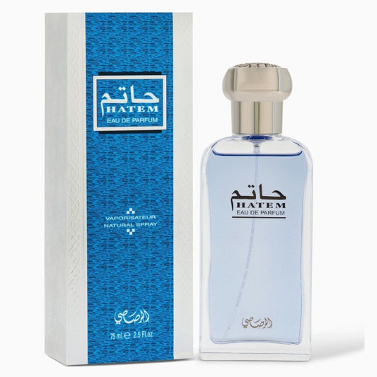 RASASI Hatem EDP Men & Women - 75ML (2.5 oz) | Oriental Alchemy | Floriental Woody Bouquet, Meanders Spicy, Woody, Musky & Rose Notes| Intoxicating Allure - Medaid International