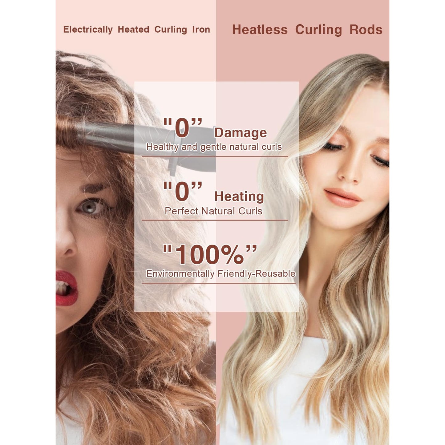 NUNFLUE Heatless Curls Overnight Set - Jumbo Soft Hair Curlers to Sleep In, No Damage Velvet Curling Rods with Silk Scarf, Overnight Non-Heating Sleep Styling Tools for All Hair Types - Medaid International