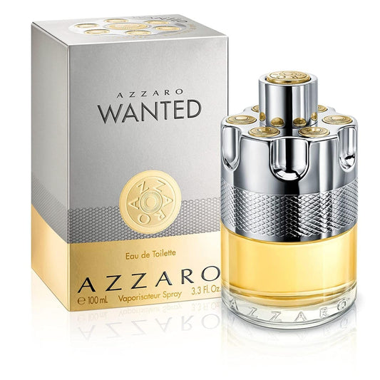Azzaro Wanted Eau de Toilette - Vibrant & Irresistible Mens Cologne - Woody, Citrus & Spicy Fragrance - Cardamom, Lemon, Vetiver - Everyday Wear - Luxury Perfumes for Men - Full Size, 3.3 Fl. Oz - Medaid International