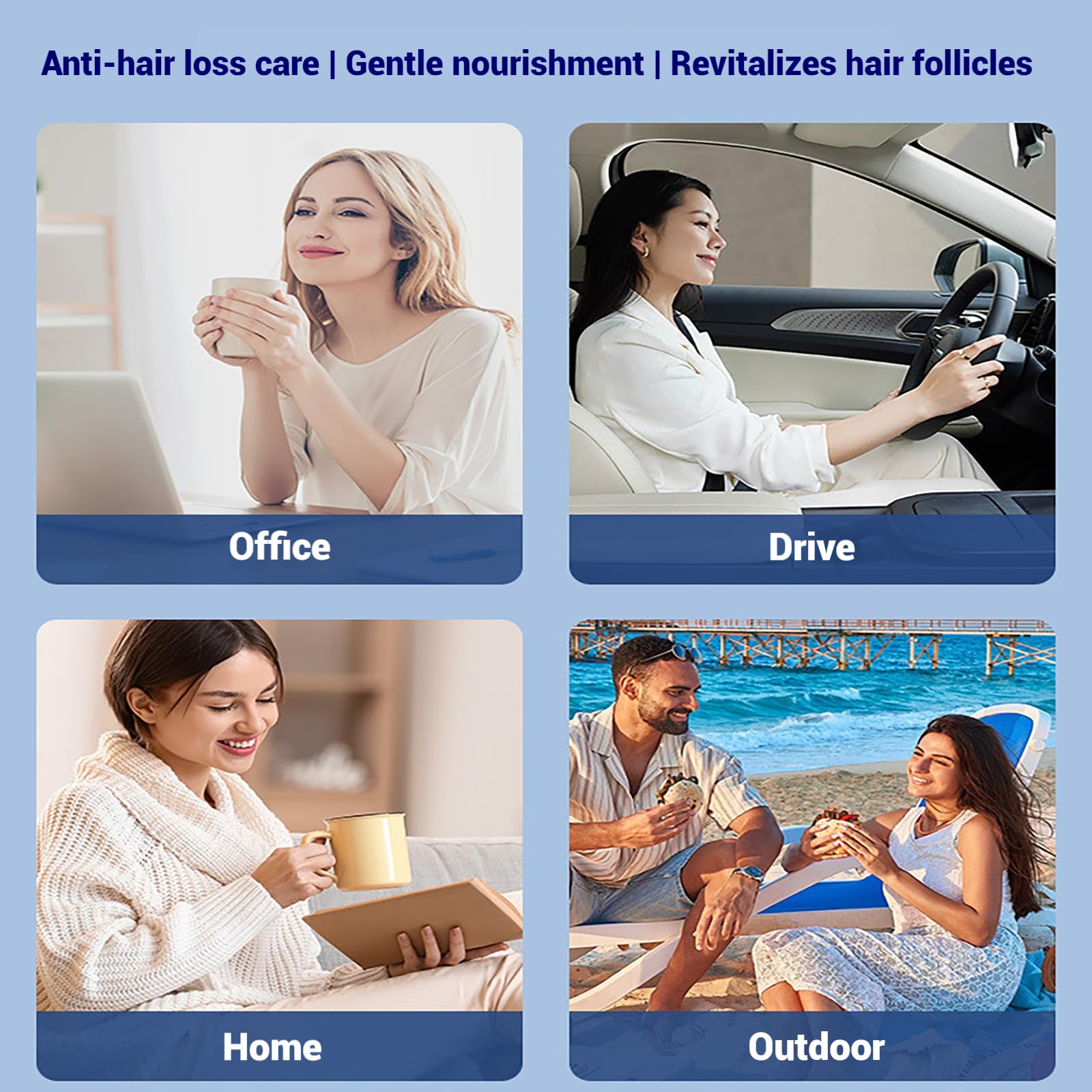 Hair Growth Cap, Red Light Therapy for Hair Growth & Regrowth,Wireless Laser Cap with 460nm/660nm / 850nm Wavelengths, for Men & Women - Medaid International