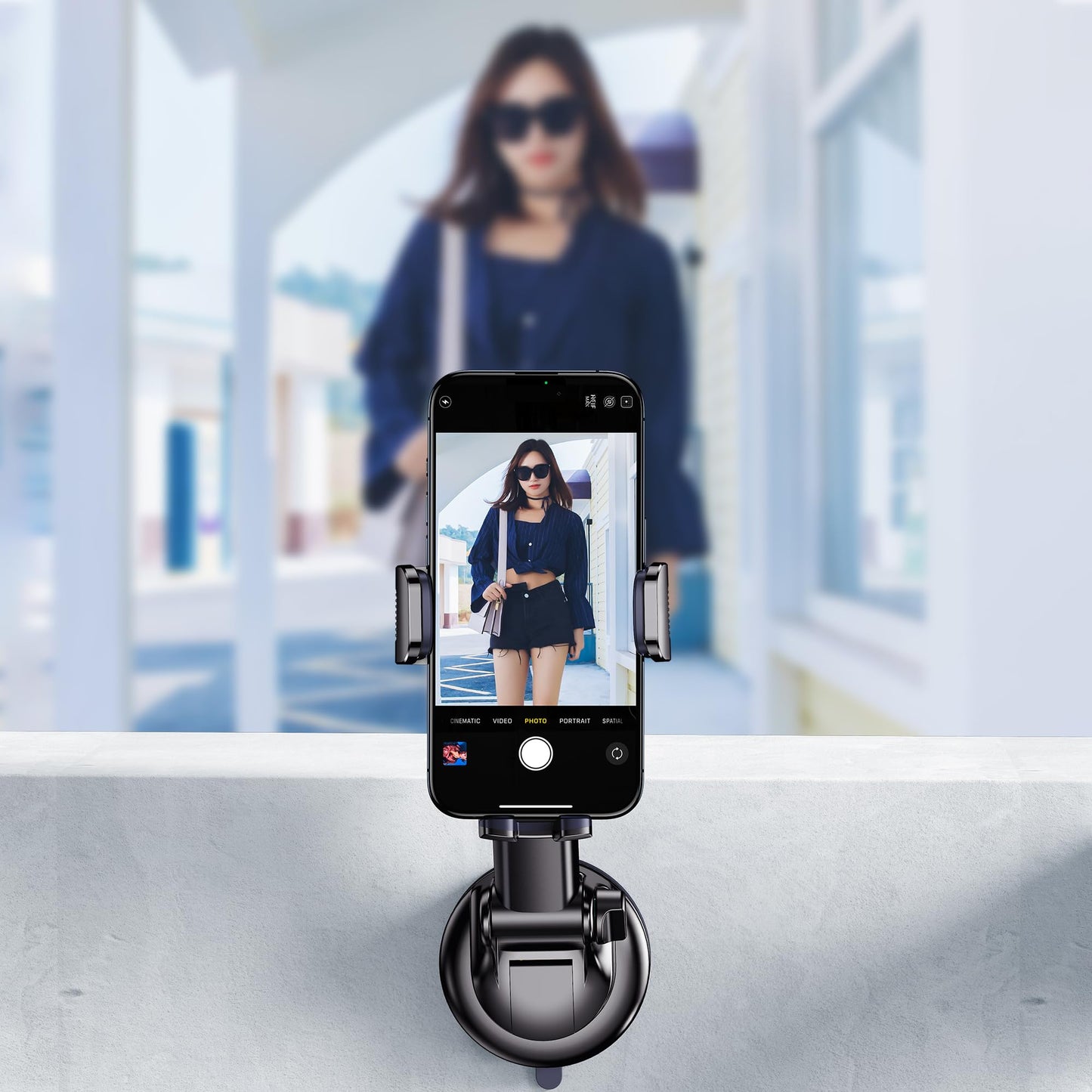 Qifutan Car Phone Holder Mount Phone Mount for Car Windshield Dashboard Air Vent Universal Hands Free Automobile Cell Phone Holder Fit for iPhone Smartphone Camera Mounts - Medaid International