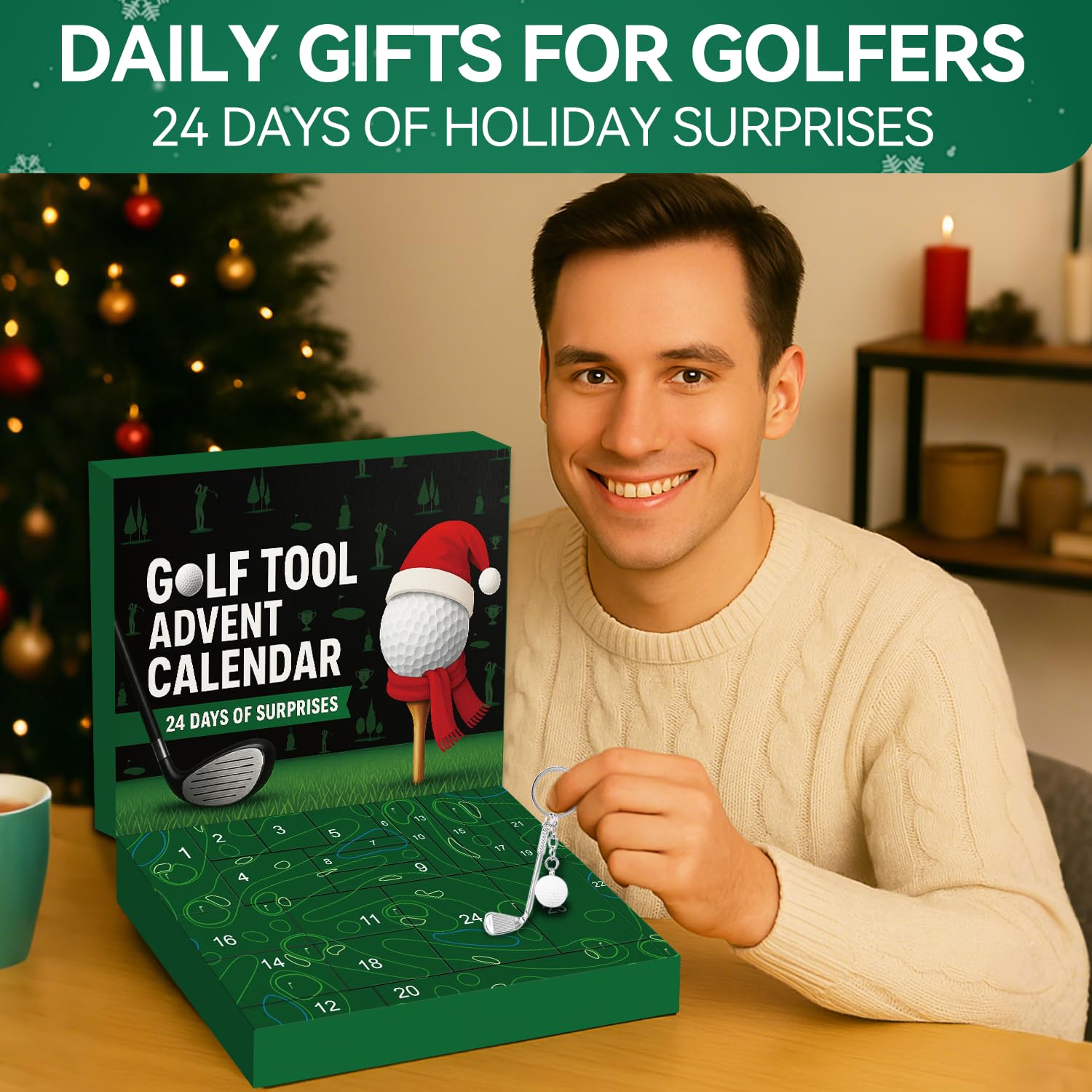 Golf Advent Calendar 2025 Adult Men – 24 Days Golf Accessories & Tools | Golfer’s Christmas Gifts | Countdown Gifts for Husband & Dad & Boyfriends - Medaid International