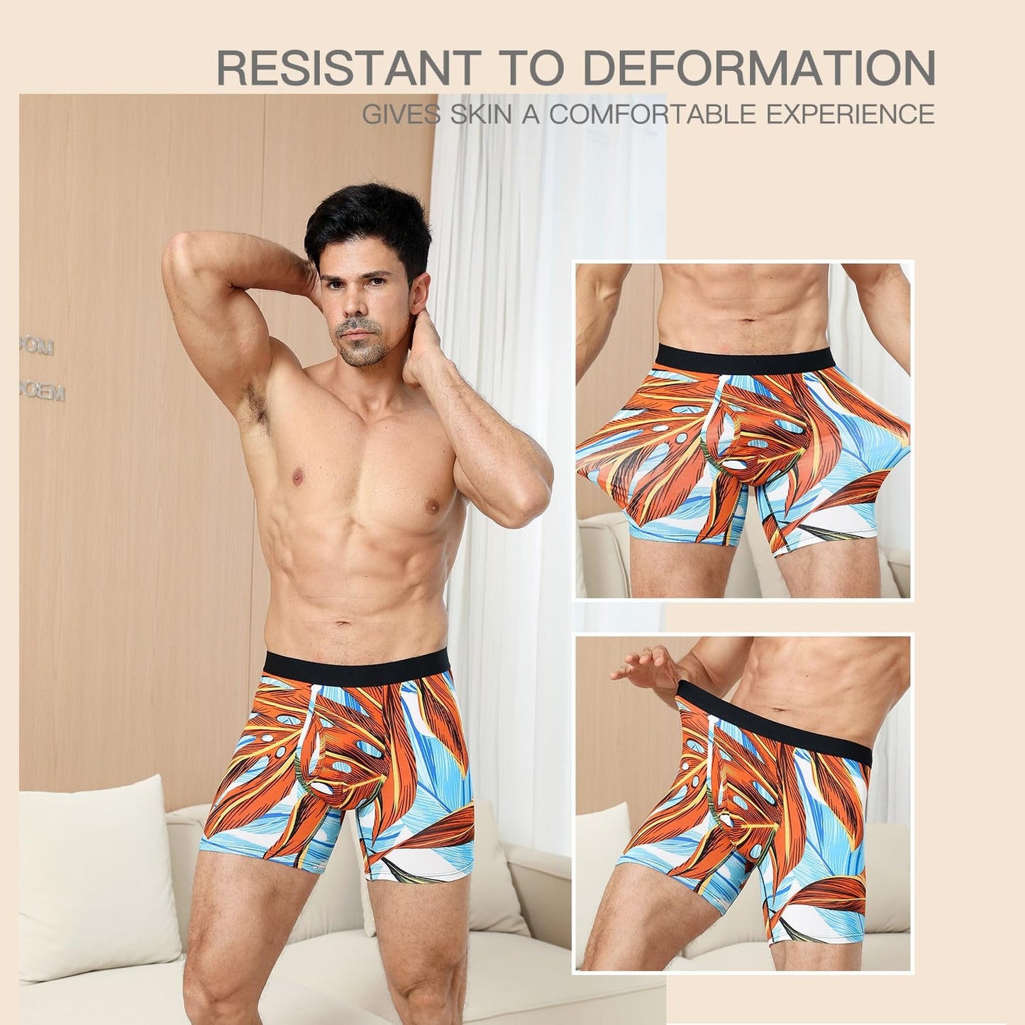 HAVVIS Men's Performance Underwear Boxer Briefs Soft Comfortable Bamboo Viscose Underwear for Men Multipack (as1, alpha, x_l, regular, regular, Boxer Briefs : B02-6 Pack) - Medaid International