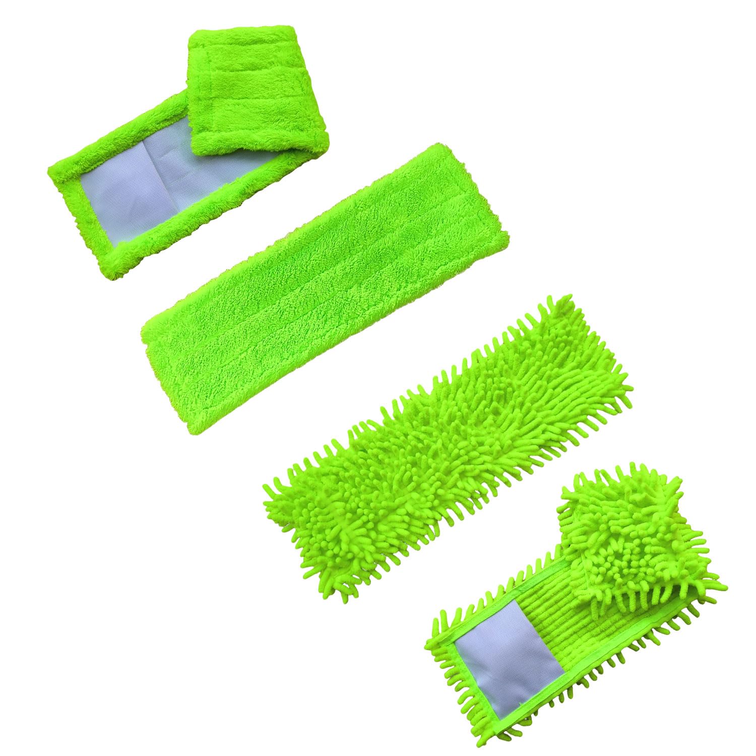 4 Pack Reusable Microfiber Mop Pads Compatible with 3M Scotch-Brite M-005 Floor Mops, 2 Pack Wet and 2 Pack Dry Use Pads Fit for Folding mop 15 in*3.9 in mop Head - Medaid International