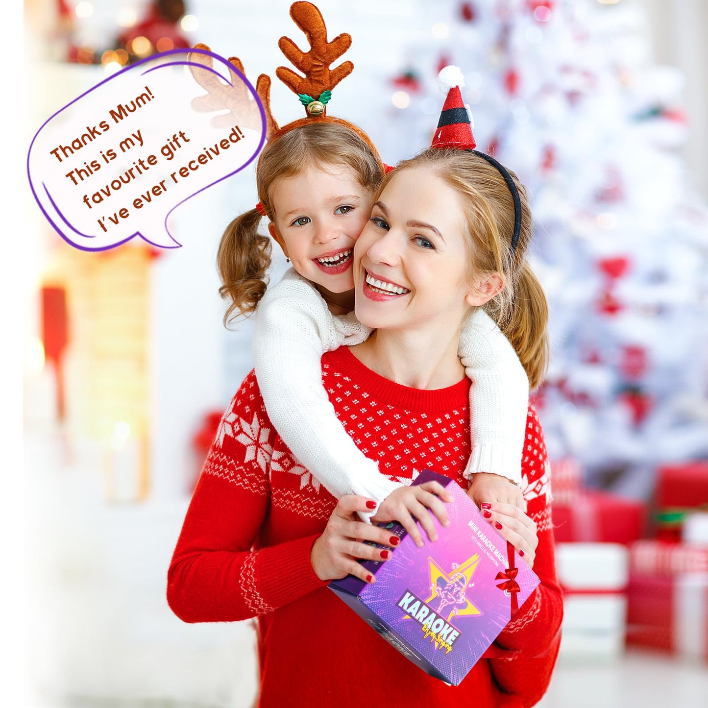 YLL Mini Karaoke Machine with 2 Wireless Microphones, TOP Kids Gifts for Girls Ages 3, 4, 5, 6, 7, 8, 9, 10, 11, 12 +Years Old, 4-12th Christmas Birthday Toy Gift for Girls Boys Party (Purple) - Medaid International