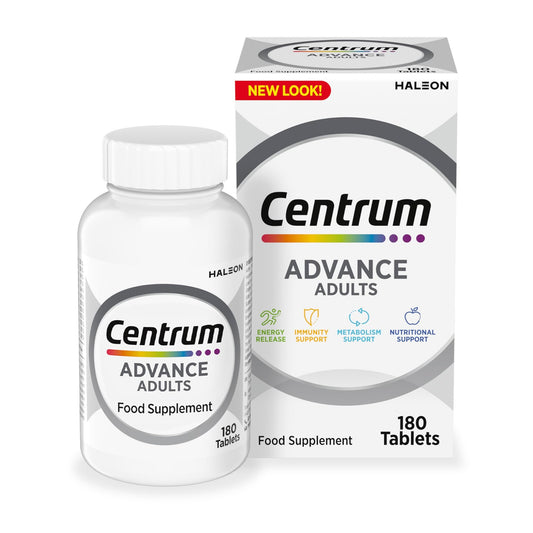 Centrum Advance Multivitamin & Mineral Supplements, 24 essential nutrients including vitamin D, C,. Calcium, Daily Multivitamin Tablets, 180ct - Medaid International