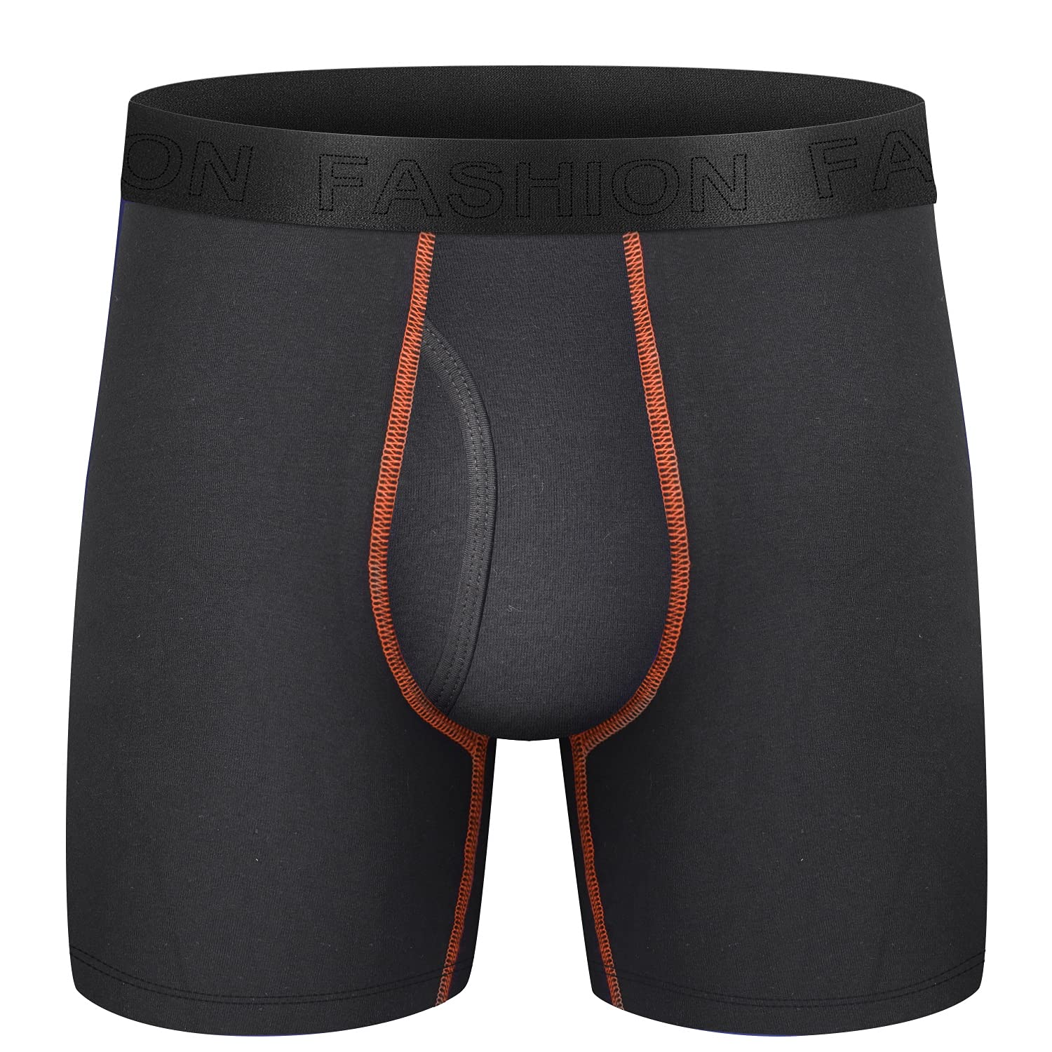 CONKEND Mens Boxer Briefs Cotton Underwear Pack Breathable no Ride up 6" Wide Waistband Tageless Boxers Briefs for Men 5Pack - Medaid International