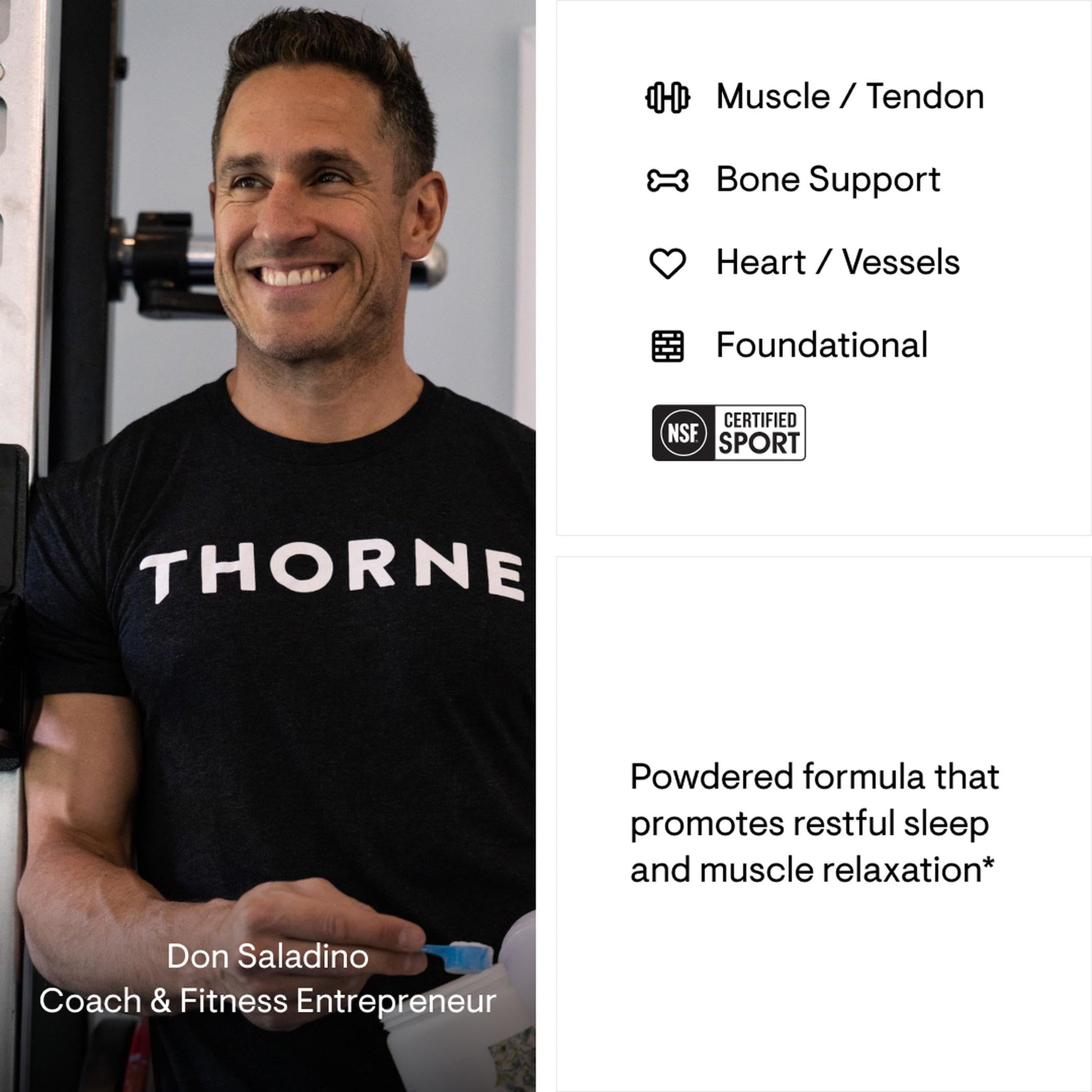 THORNE - Magnesium Bisglycinate - Powdered Magnesium Formula - Support Restful Sleep, Muscle Relaxation, Heart Health, and Metabolism* - NSF Certified for Sport - 60 Servings - 6.5 Oz Jar - Medaid International