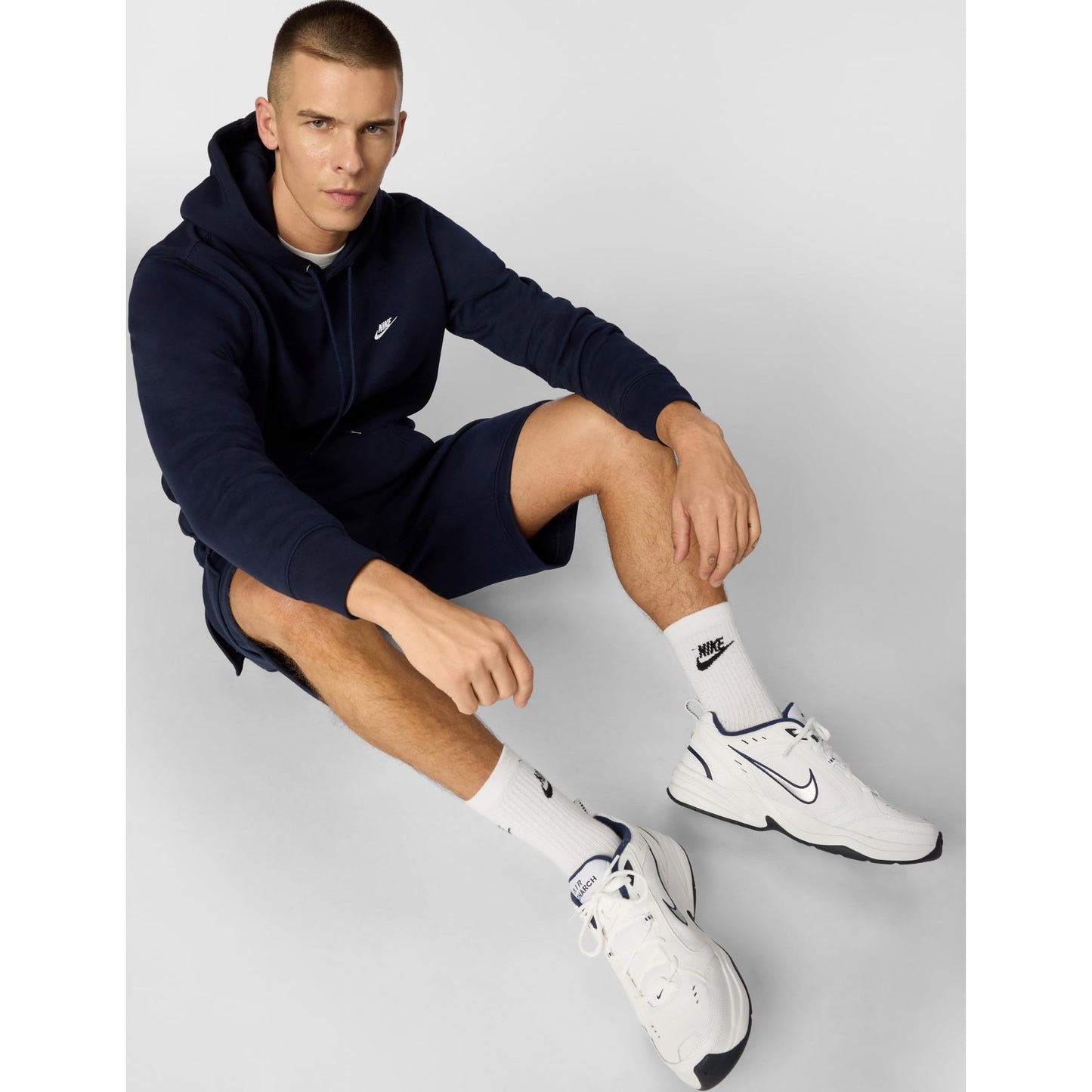 Nike Men's Club Pullover Fleece Hoodie, Obsidian/Obsidian/White, Medium - Medaid International