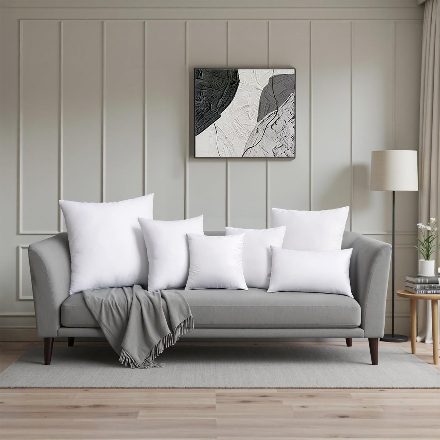 MIULEE Throw Pillow Insert Premium Pillow Stuffer Sham Rectangle for Decorative Cushion Bed Couch Sofa 12x20 Inch - Medaid International