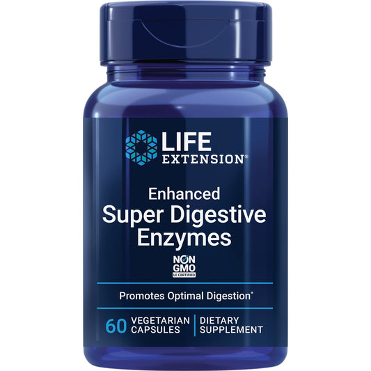 Life Extension Enhanced Super Digestive Enzymes, Supports Digestion, Comfort, digesting Plant-Based Foods, Non-GMO, Vegetarian, 60 Capsules - Medaid International