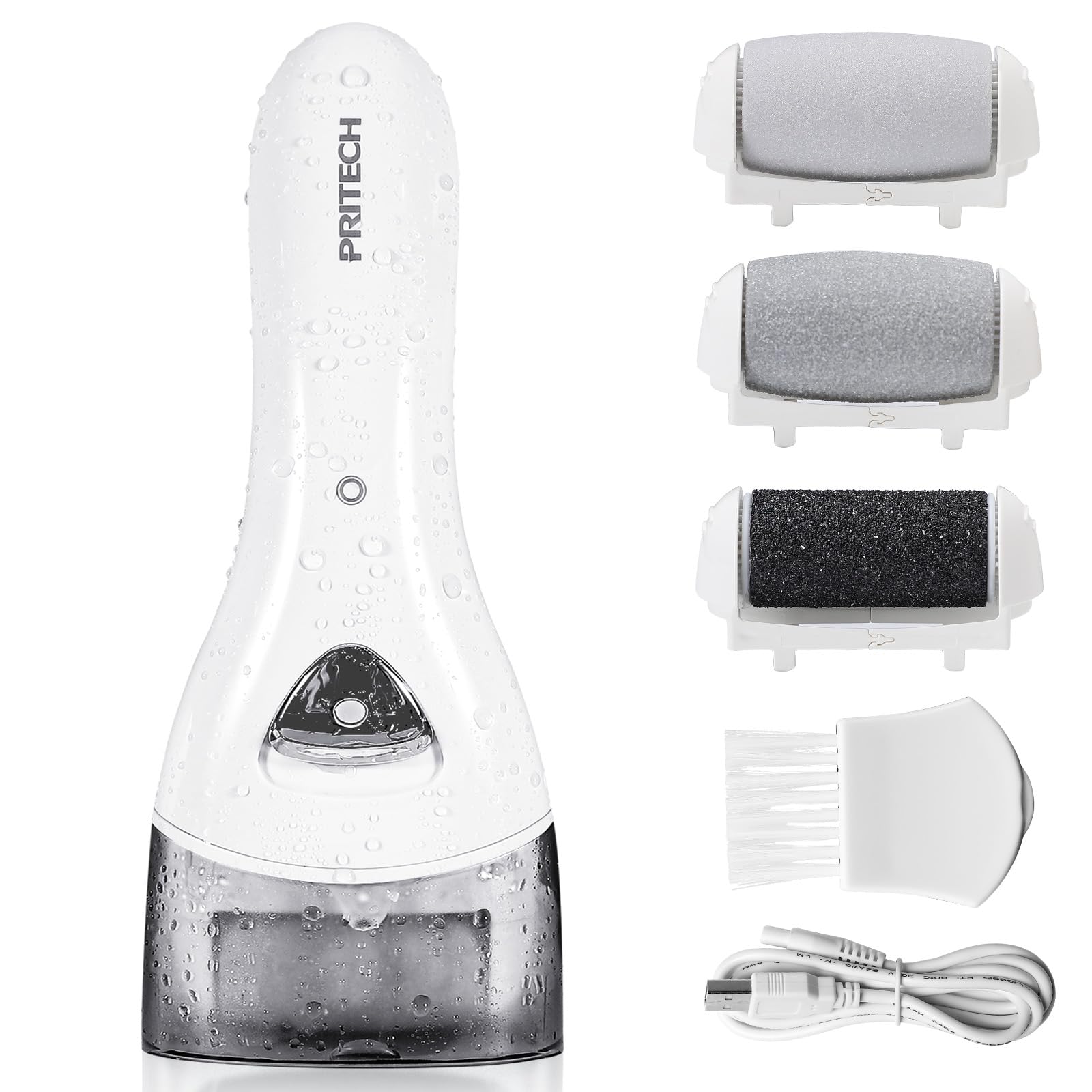 Electric Foot Callus Removers Rechargeable, Portable Electronic Foot File Pedicure Tools, Electric Callus Remover Foot Scrubber Kit, Professional Foot Care Ideal Gift for Dead, Hard Cracked Dry Skin - Medaid International
