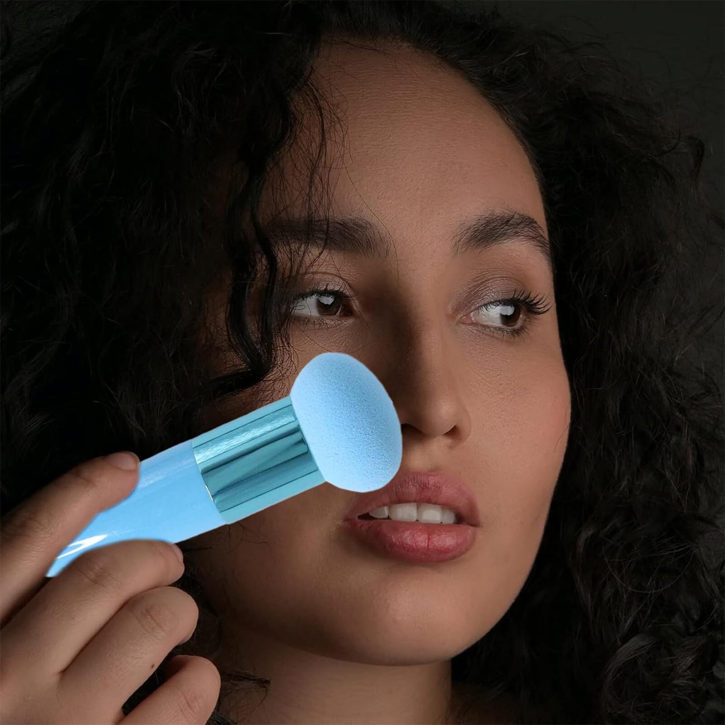 Foundation Makeup Sponge with Handle – Mushroom Shape Beauty Blender Stick for Smooth Application, Perfect for Liquid and Cream Cosmetics - Medaid International