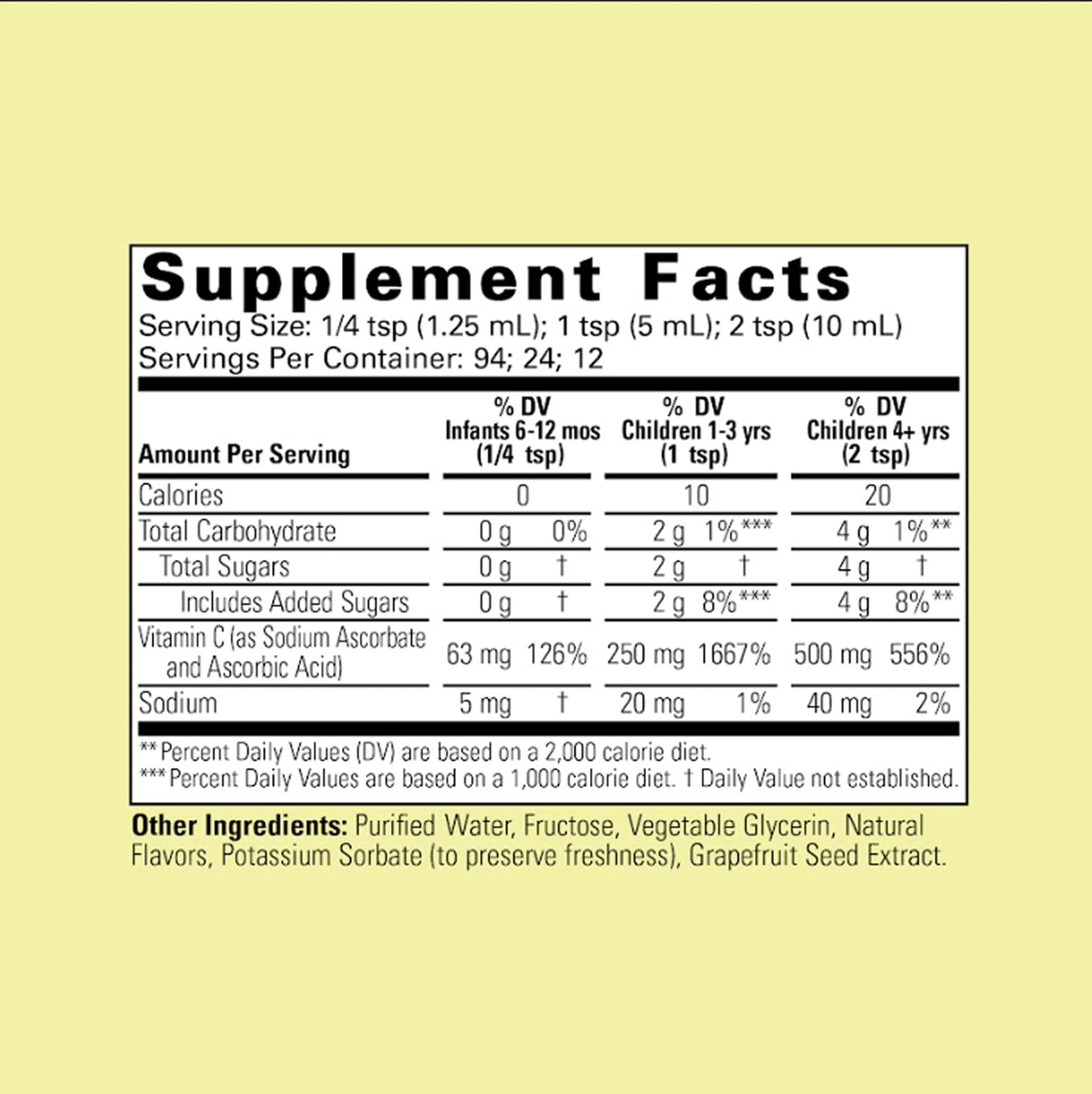 CHILDLIFE ESSENTIALS Liquid Vitamin C - Pure Vitamin C Liquid Supplement for Kids, Toddlers, & Babies, Immune System Support, Natural Orange Flavor, 4 Fl Oz (Pack of 1) - Medaid International