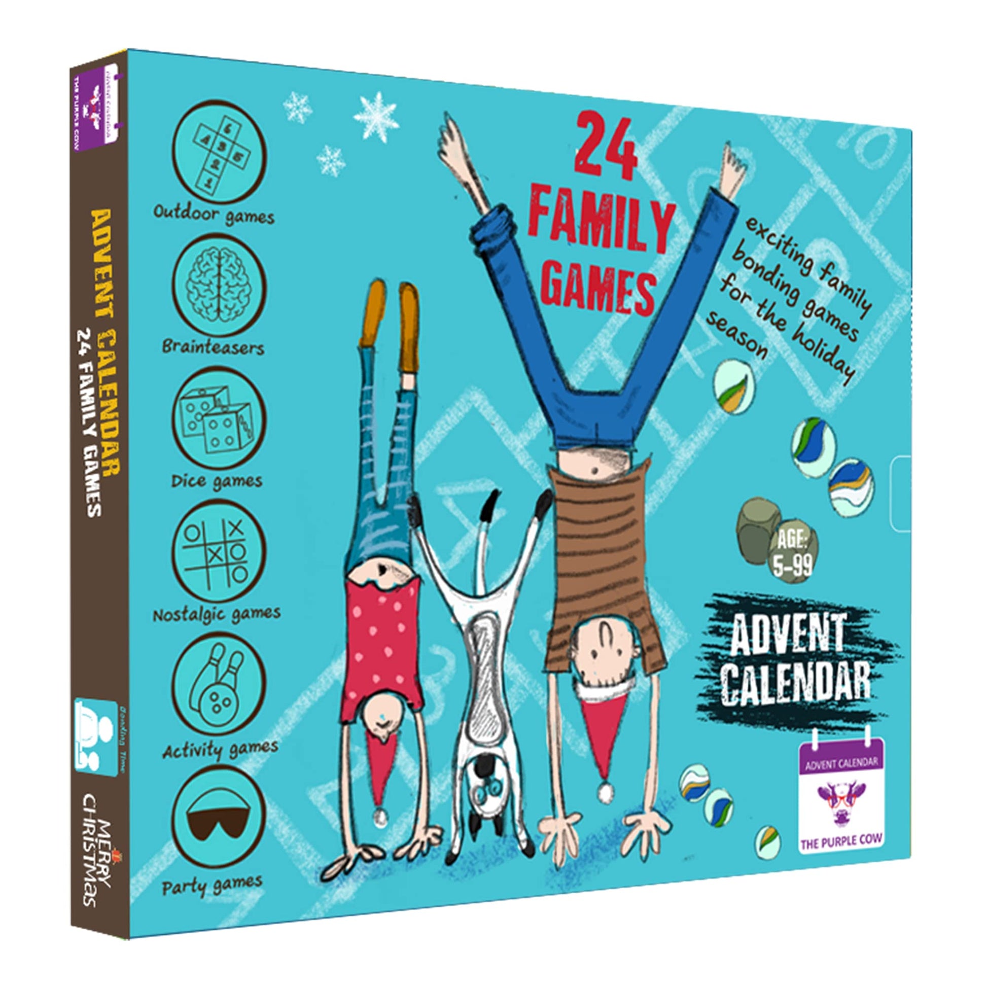 NEW 2025 Advent/Countdown Calendar FAMILY GAMES. 24 OF THE BEST EVER FAMILY GAMES IN ONE BOX – put the screen aside and enjoy hours of FUN. Comes with a step-by-step picture guide. For kids aged 6+. The perfect family bonding experience - Medaid International