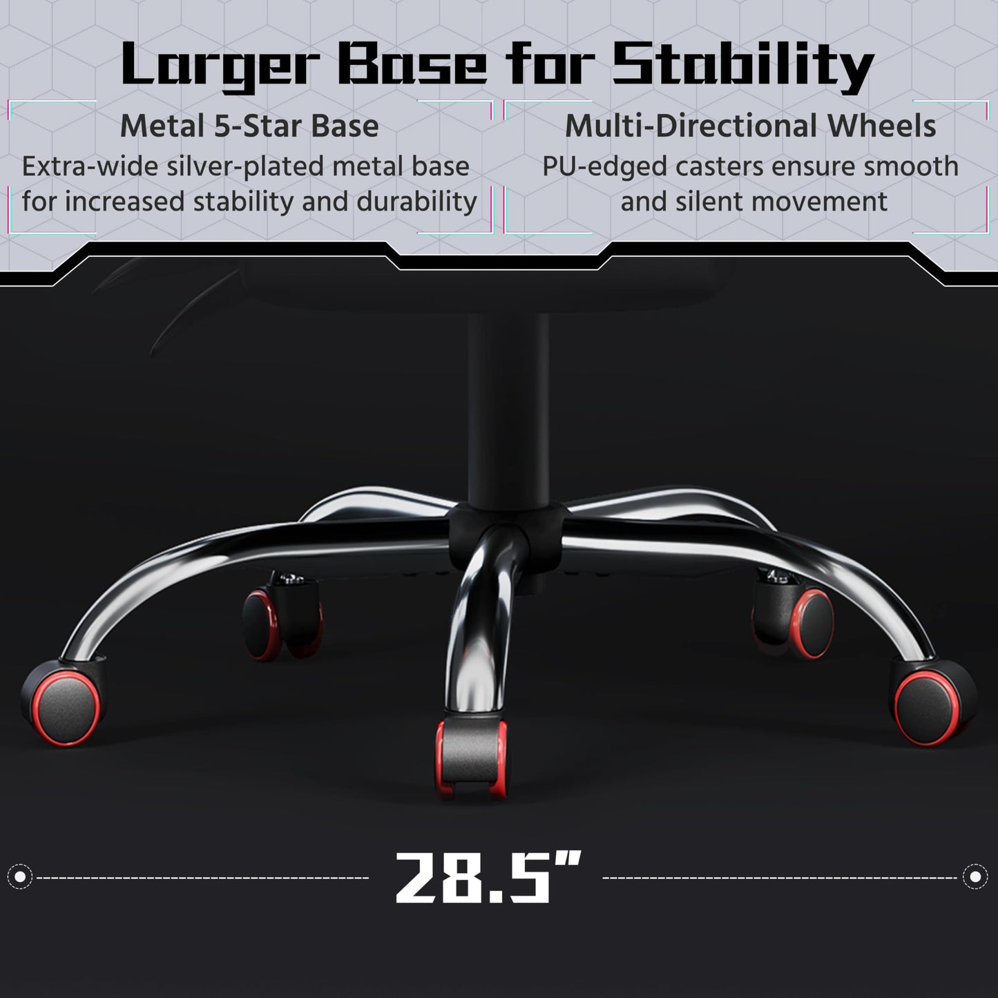 Yaheetech Gaming Chair, Video Game Chair with Massage Lumbar Support and Footrest Height Adjustable Ergonomic Computer Chair with Swivel Seat and Headrest, Black/Red - Medaid International