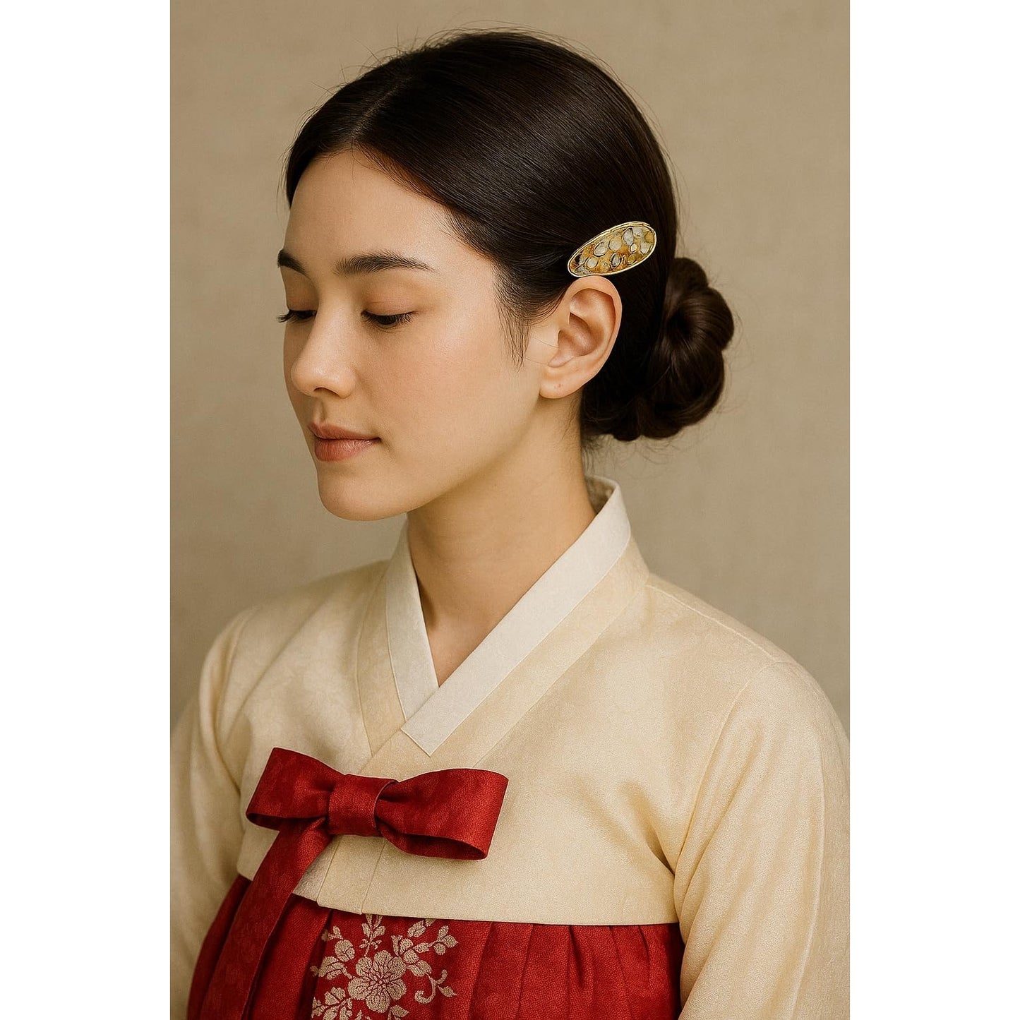 ThinkerValue Pin of Joseon - Korean Traditional Style Hairpin Accessory, Hair Clips, Alloy Base with Gold Plating, Ideal for Gifts or Souvenirs (Leaf Pin) - Medaid International
