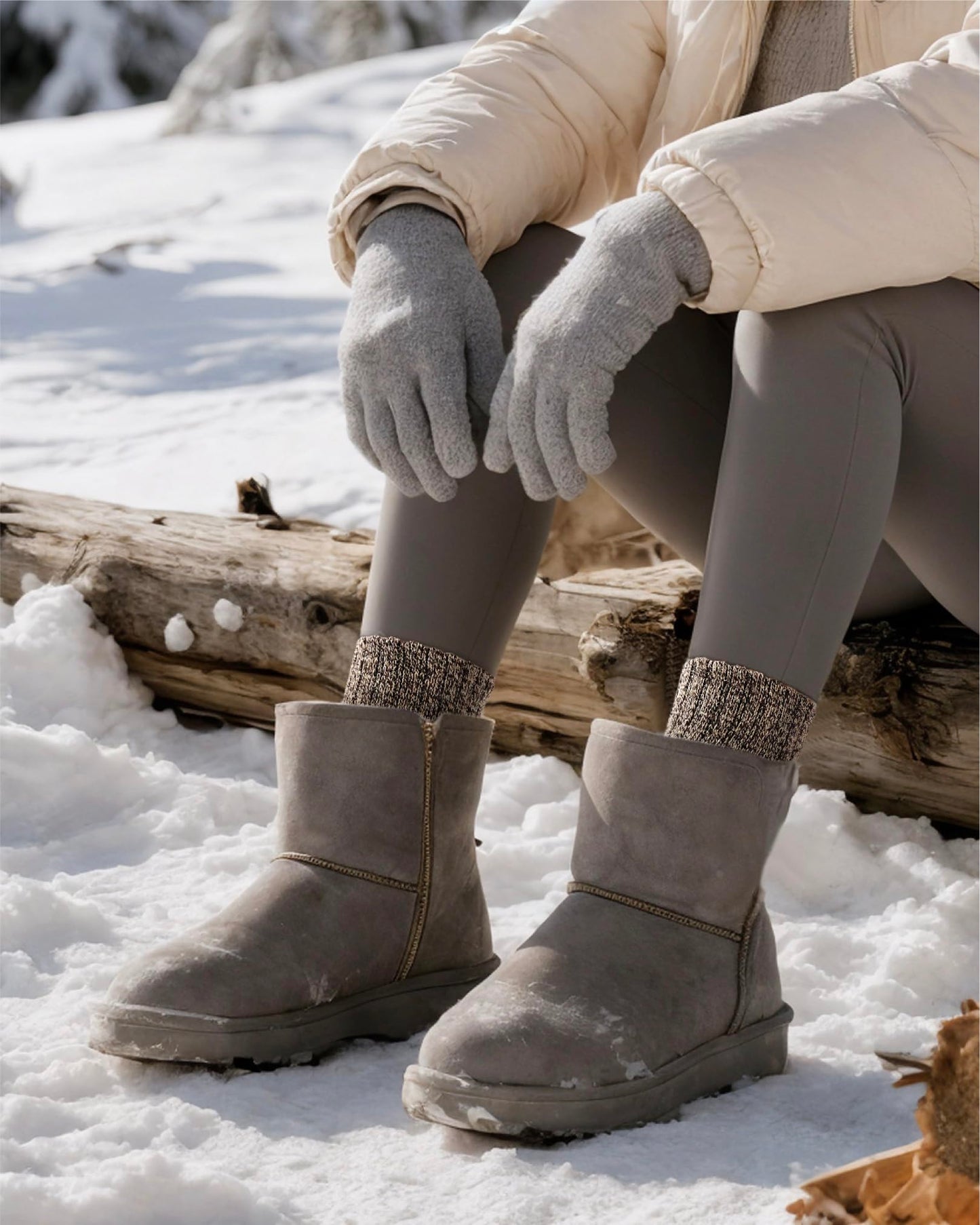 Jeasona Wool Socks for Women Warm Winter Thermal Thick Hiking Socks for Cold Weather Cozy Gifts for Women Mom 5 Pairs (Multicolored Dark) - Medaid International