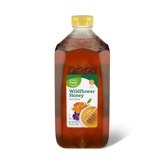 Amazon Fresh, Wildflower Honey, 80 Oz (Previously Happy Belly, Packaging May Vary) - Medaid International