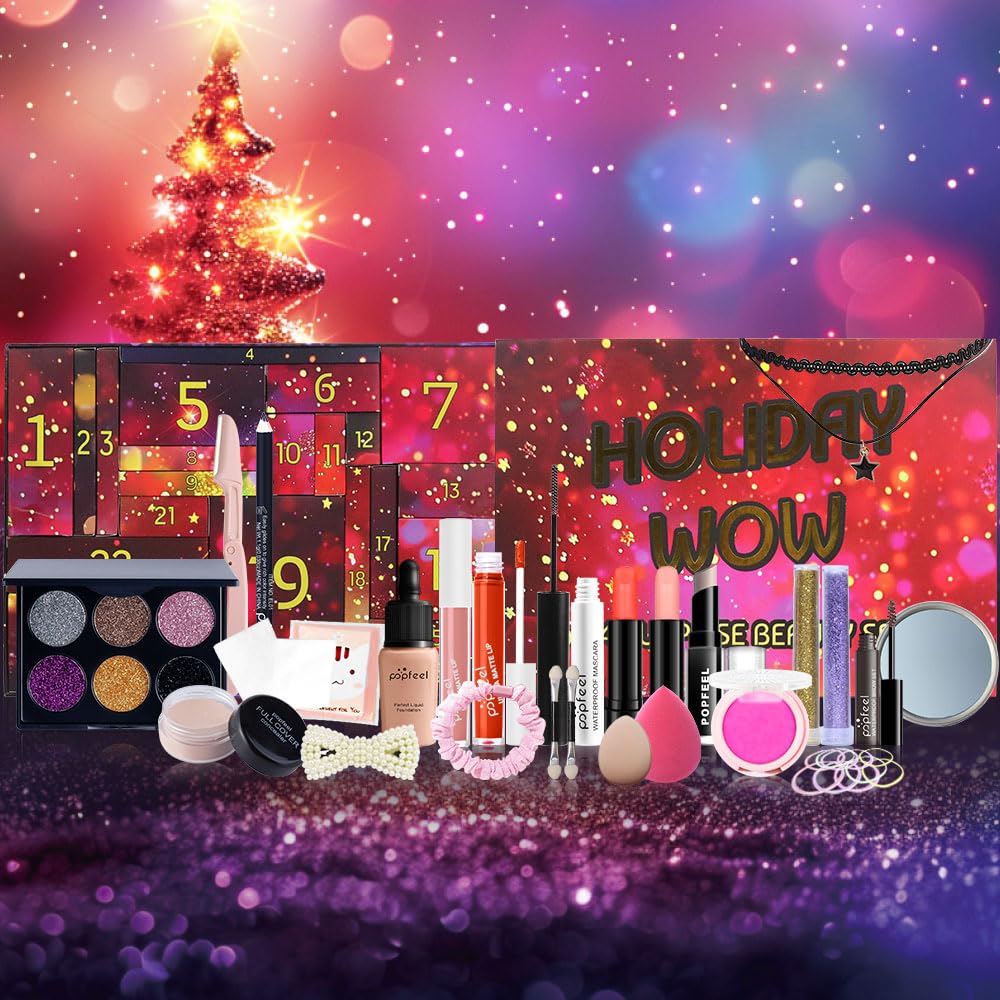 SEWOG Makeup Advent Calendar 2025 for Teens Girls 24 Days Christmas Countdown Calendar Individually Boxed Makeup Gift Set, for Teenagers, Daughters and Girls Xmas Gift - Medaid International