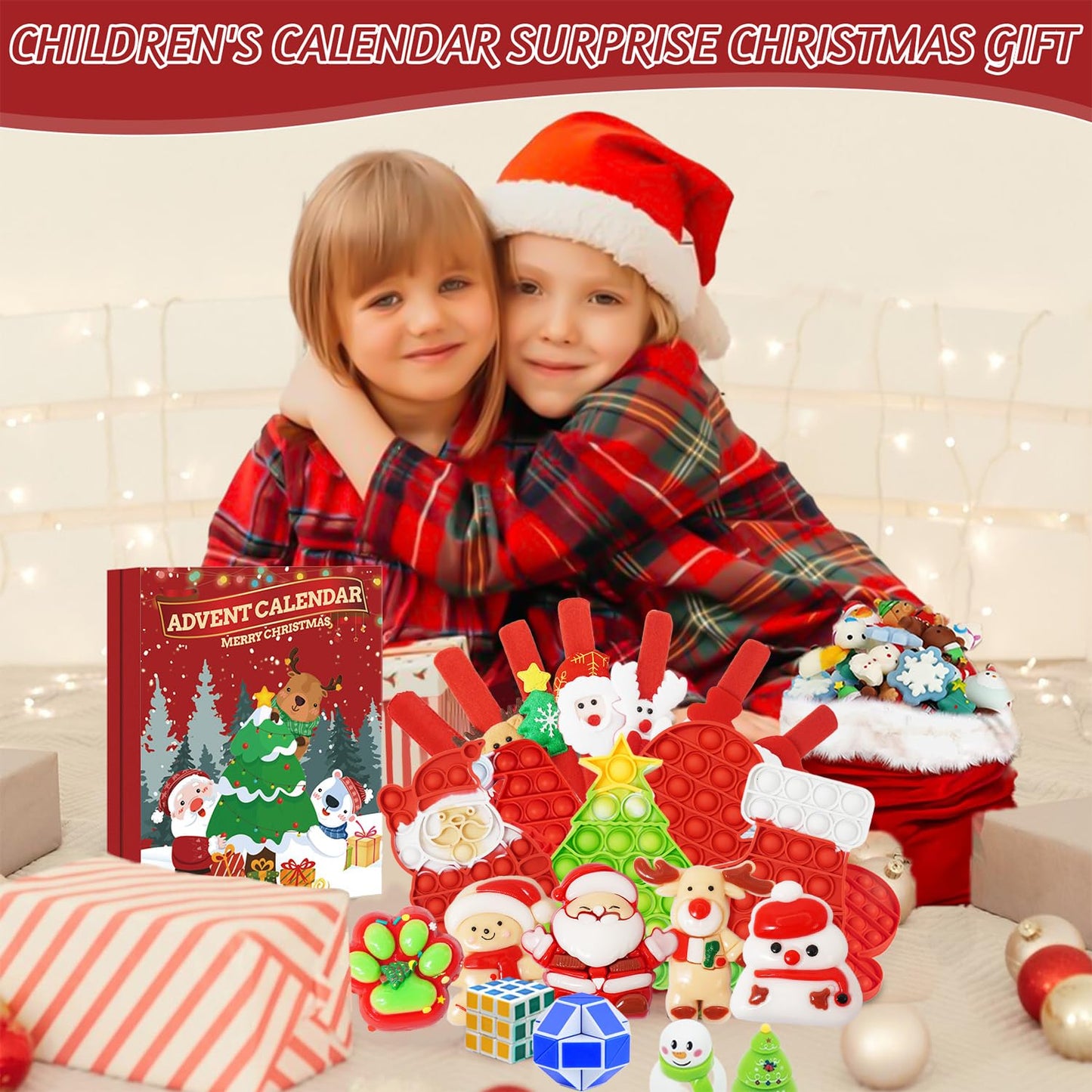 Fidget Advent Calendars 2025 For Kids,24 Days of Surprises Fidget Toys, Christmas Countdown Advent Calendars,Xmas Party Favors Stocking Stuffer Gifts Sensory Toy Surprise Gifts For Boys Girls - Medaid International