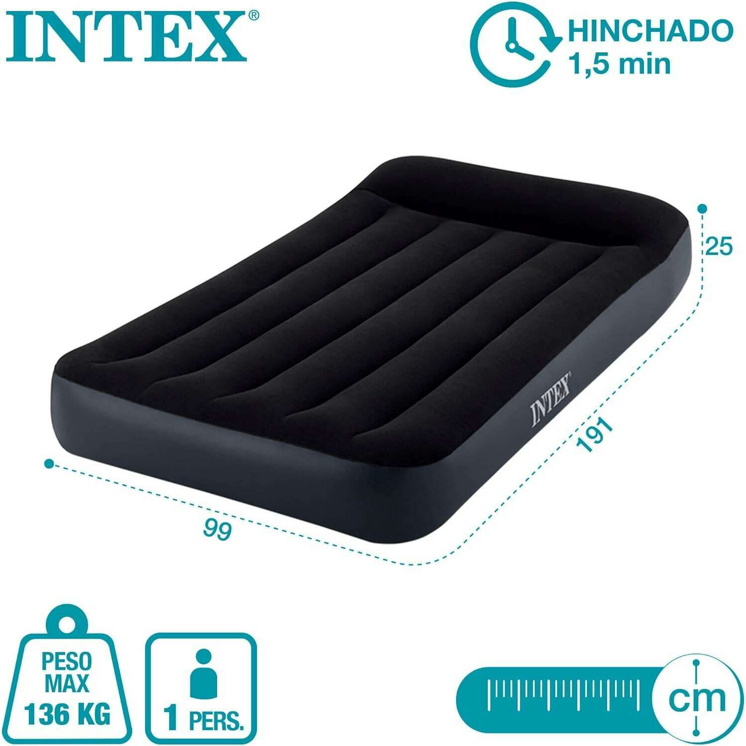 Dura Beam Pillow Classic Airbed with Built-in Pump - Medaid International