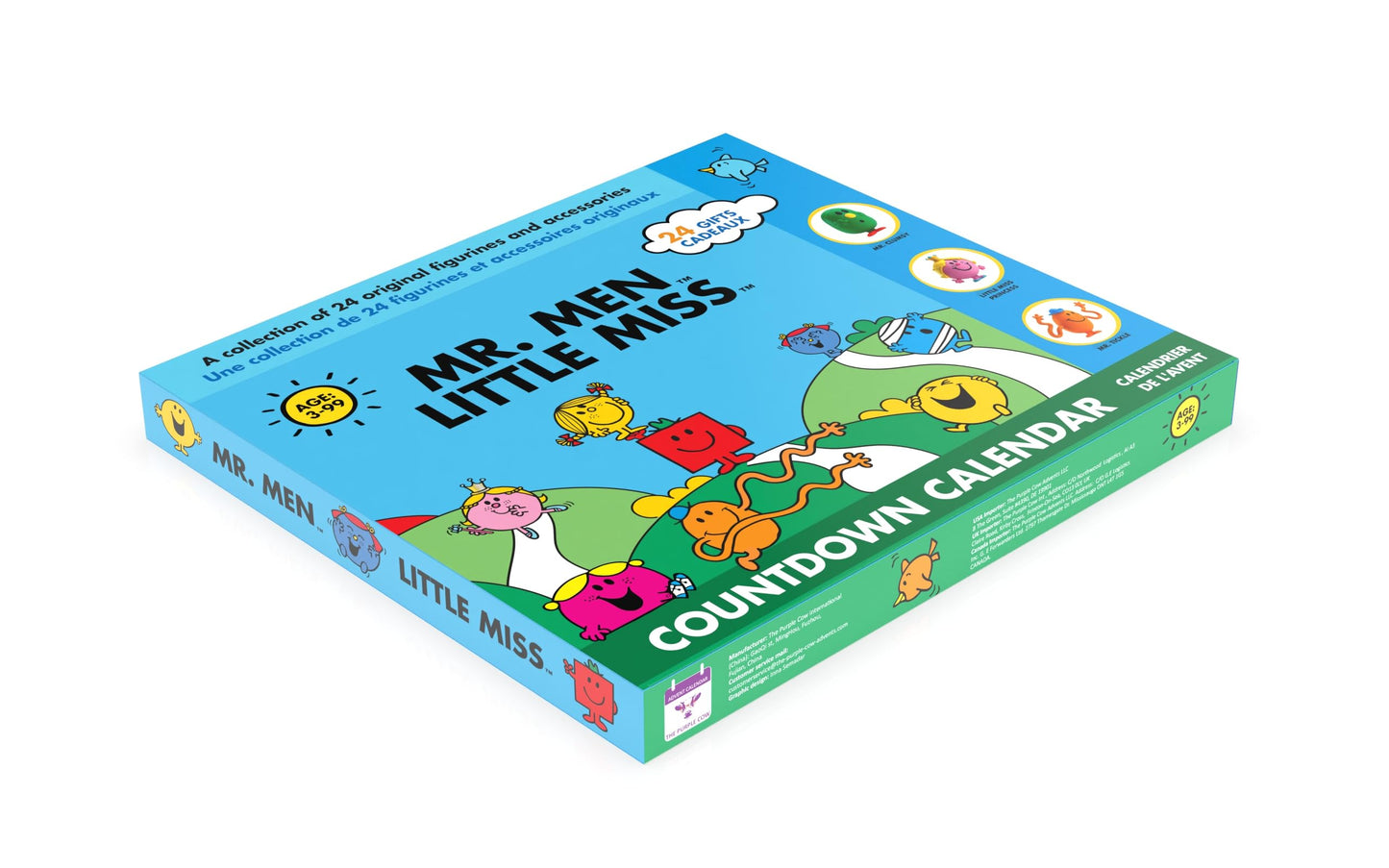 The original Mr. Men & Little Miss countdown Calendar 2025 Collectible Cartoon Toys for Boys and Girls, 12 Figurines + 12 COOL gifts! Ages 3+ 24 Pieces - Medaid International