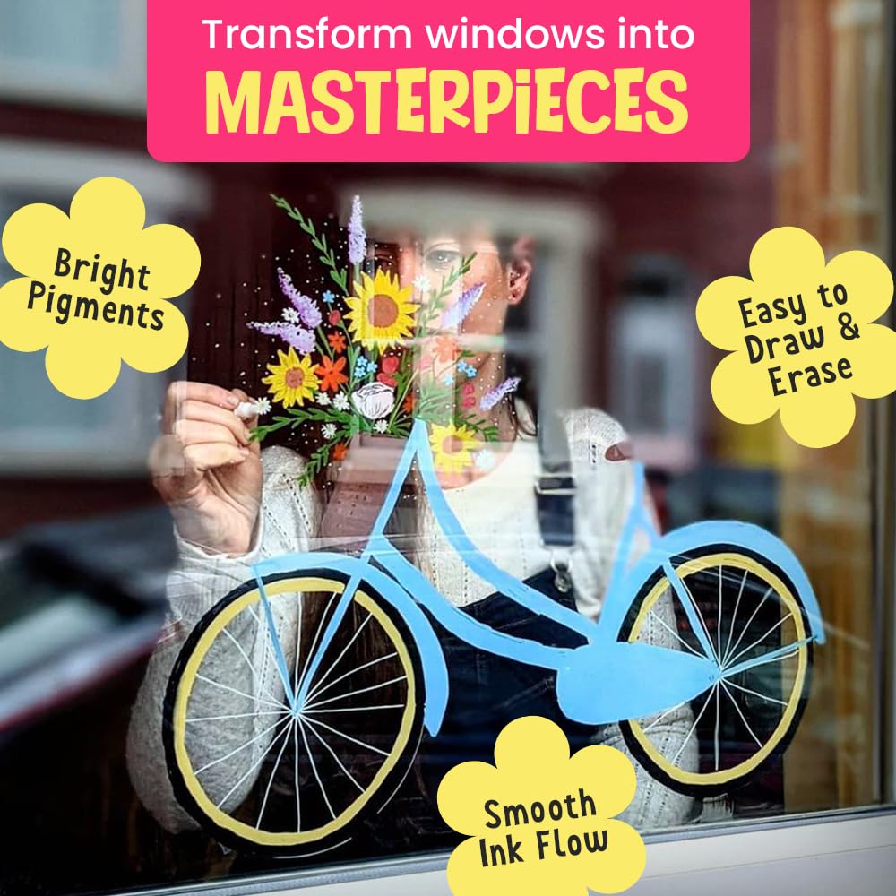 Chalkola Dual Tip Liquid Chalk Markers for Blackboard - (30 Pack, 1mm Fine Tip +5mm Bold) | Wet Erase, Erasable Chalkboard Markers, Chalk Pen for Signs, Car Windows, Wall Calendar, Glass, Board - Medaid International