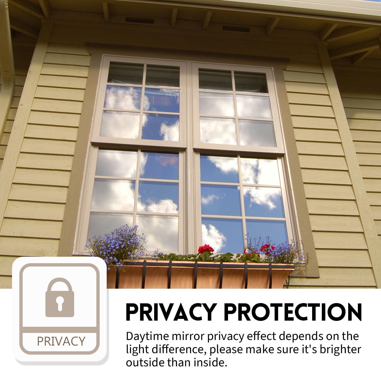 KESPEN Window Film One Way Daytime Privacy Static Cling Sun Blocking Anti UV Reflective Window Tint for Home and Office, Black-Silver, 23.6 Inch X 13.1 Feet - Medaid International