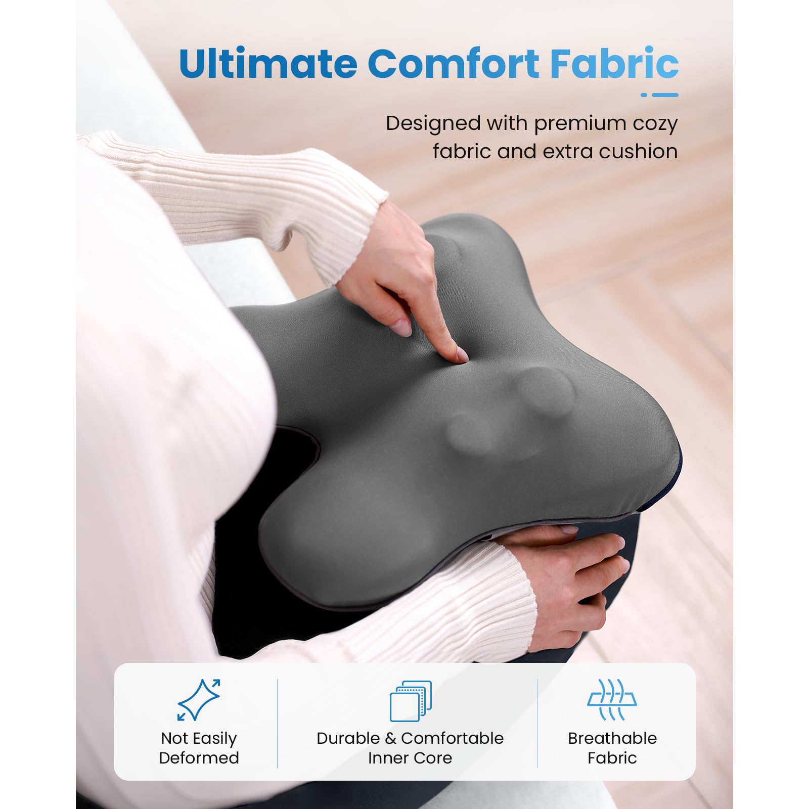 BOB AND BRAD Back Massager with Heat and Remote, EZBack Plus Corded Neck Massager for Pain Relief Deep Tissue, Shiatsu Massage Pillow with 3 Level for Full Body, FSA Eligible Ideal Gifts for Women - Medaid International