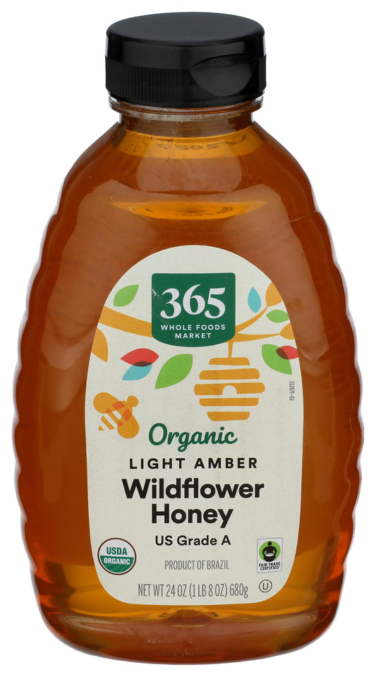365 by Whole Foods Market, Organic Light Amber Wildflower Honey, US Grade A, 24 Ounce - Medaid International