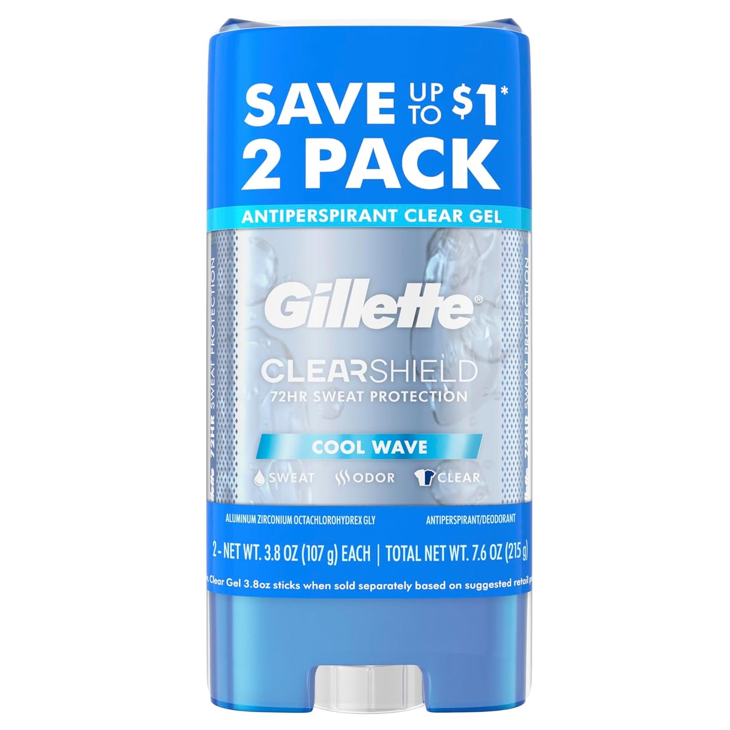 Gillette Series 3X Action Shave Gel, Sensitive Twin Pack, 7 Oz (Pack of 2) - Medaid