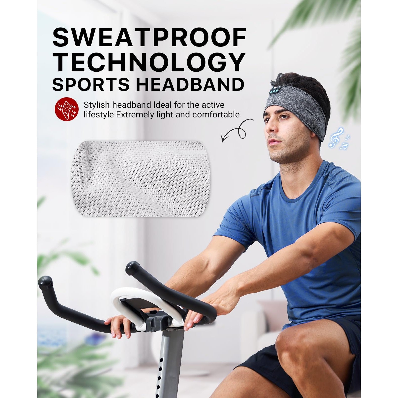 Perytong Sleep Headphones Wireless, Bluetooth Sports Headband Headphones with Ultra-Thin HD Stereo Speakers Perfect for Sleeping,Workout,Jogging,Yoga,Insomnia, Air Travel, Meditation - Medaid International