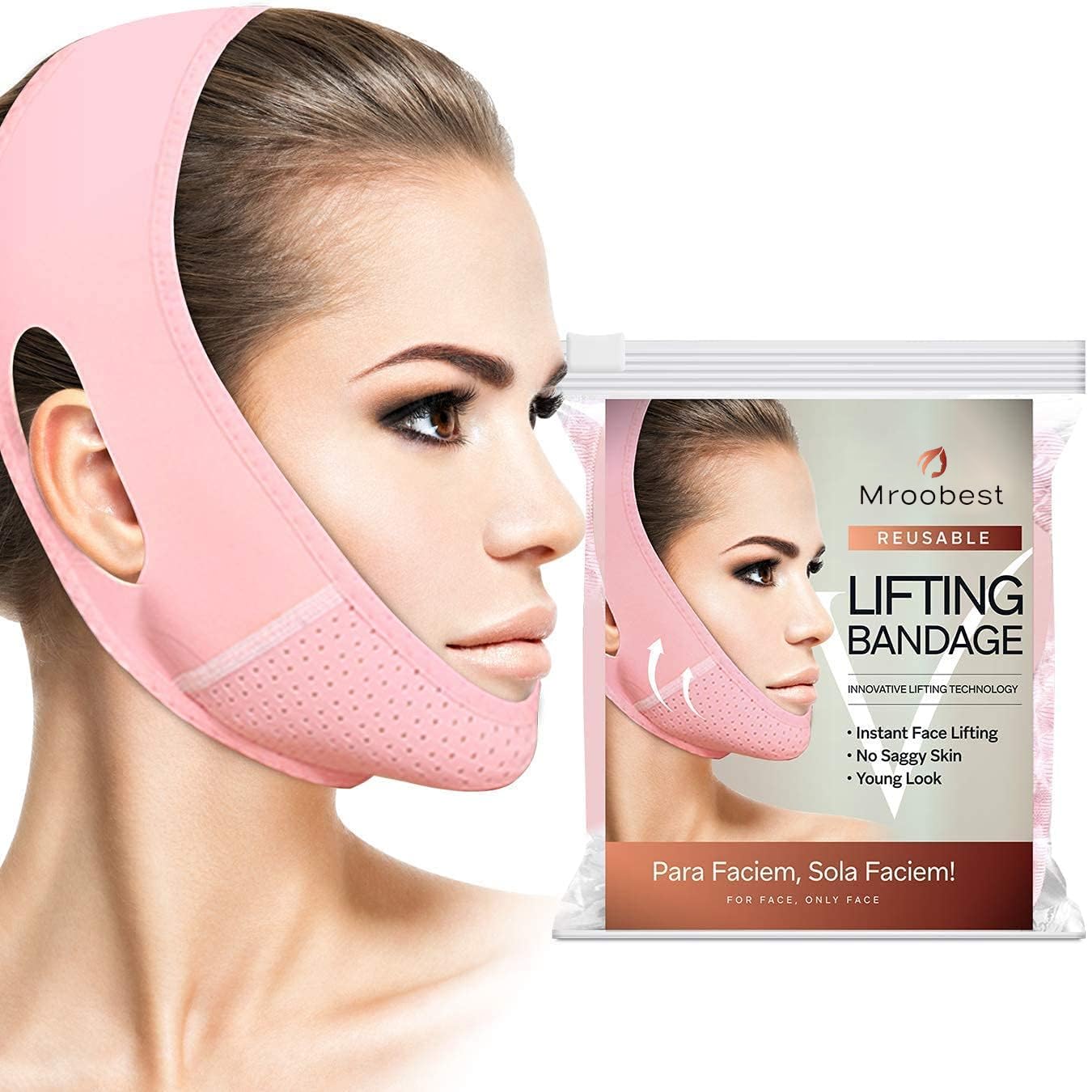 ParaFaciem Reusable V Line Mask Facial Slimming Strap Double Chin Reducer Chin Up Mask Face Lifting Belt V Shaped Slimming Face Mask - Medaid International