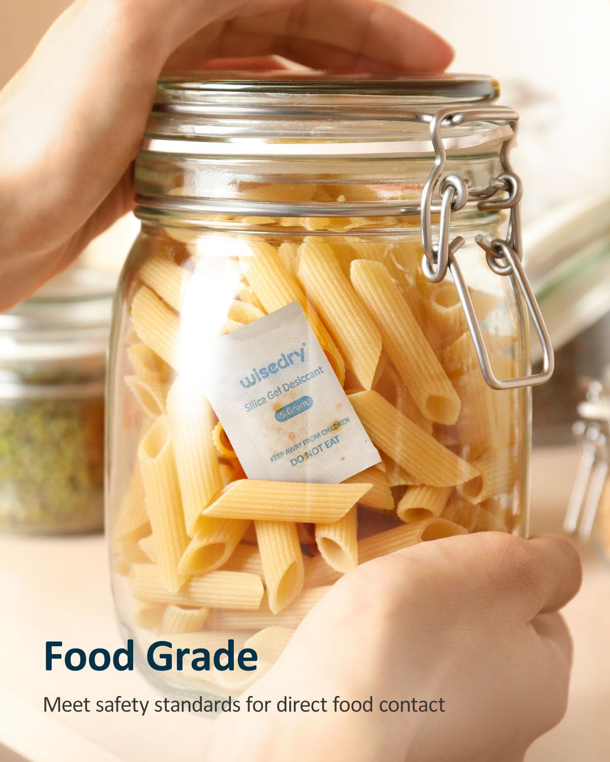 5 Gram [60 Packs] Food Grade Silica Gel Packs Rechargeable Desiccant Dehumidifiers Pouches with Color Indicating Beads Reusable Moisture Absorbers for Food Storage - Medaid International