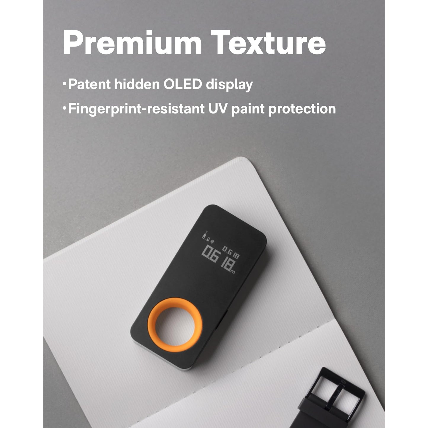 HOTO Laser Measuring Tool, Pocket-Size 98Ft Digital Laser Tape Measure ±2mm Accuracy, USB-C Rechargeable, OLED Display, Ft/M/in Unit Conversion, Real-time Data Sync, Cool Gadgets for Men & Home Use - Medaid International