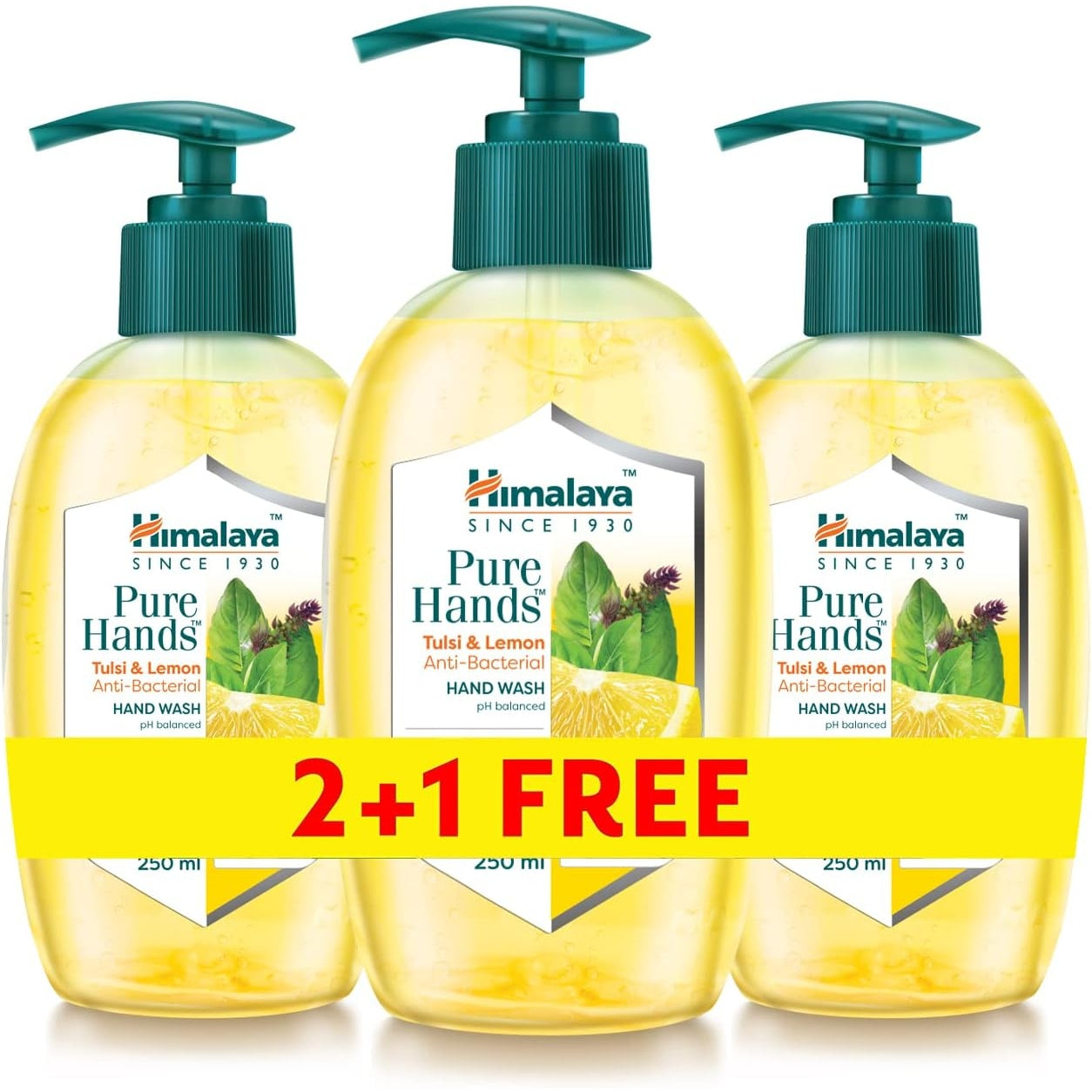 Himalaya Since 1930 PURE HANDS WASH -TULSI -LEMON 250M 2+1 - Medaid