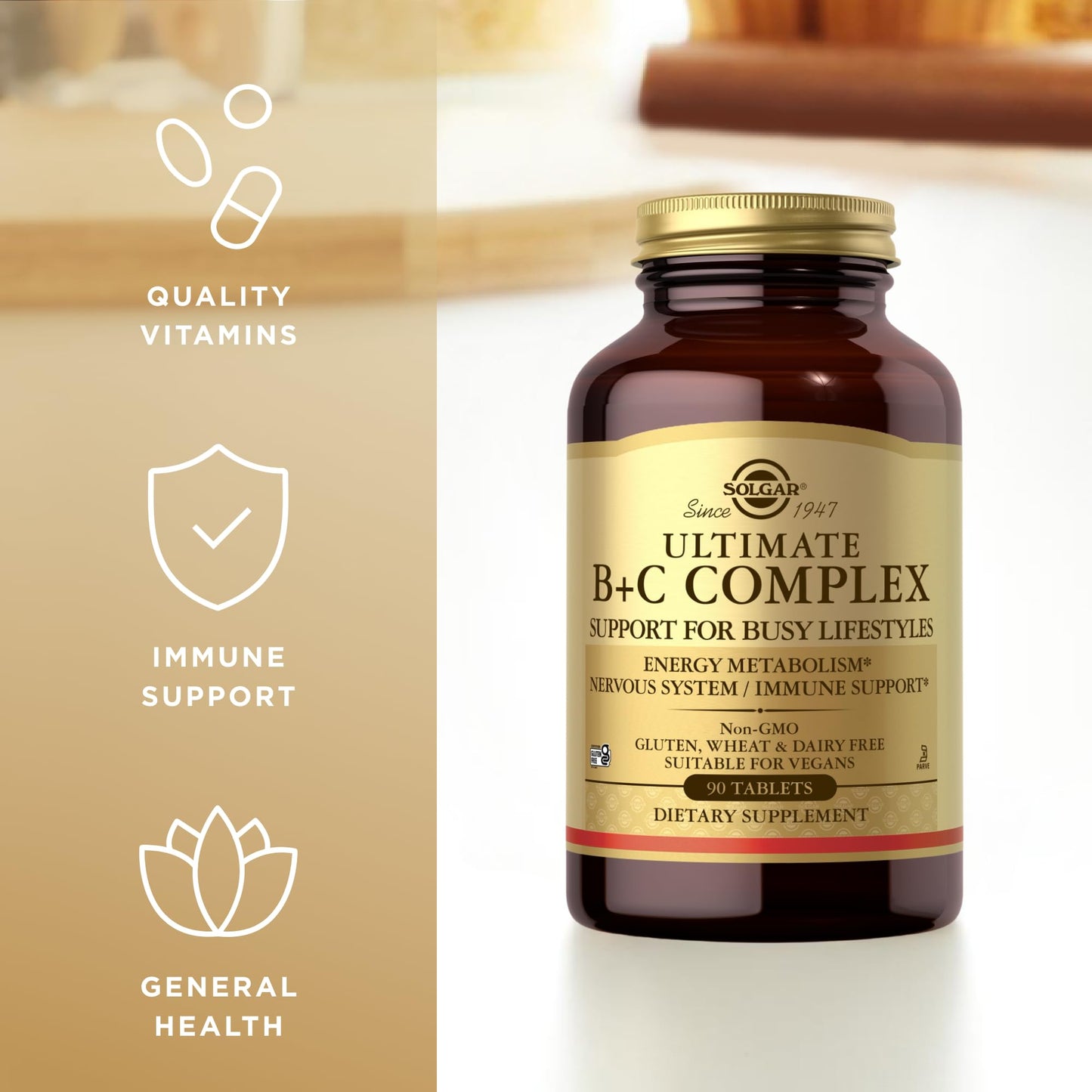 Ultimate B+C Complex Stress Formula 90 Tablets - Medaid International