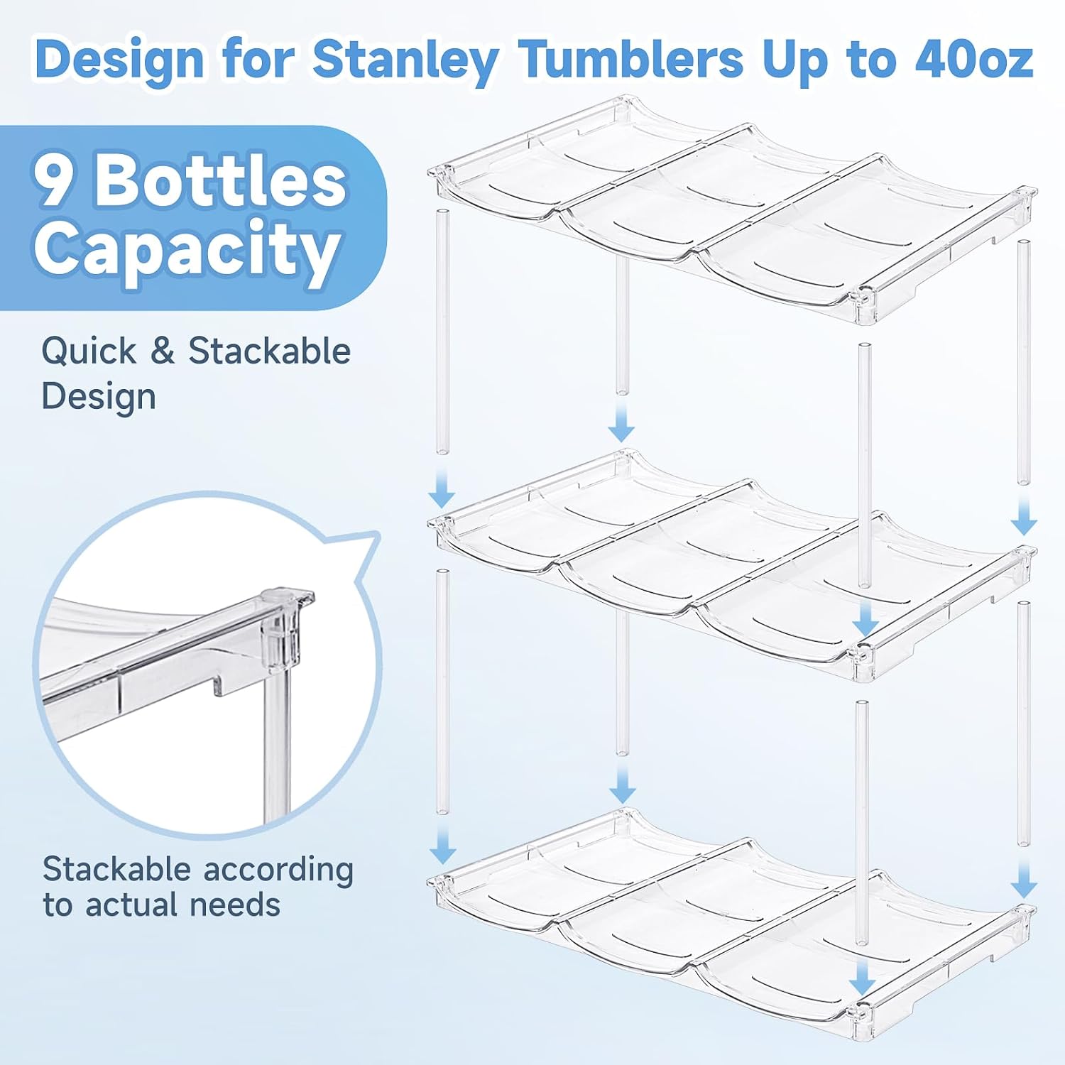 Water Bottles Organizer Stand - Medaid International