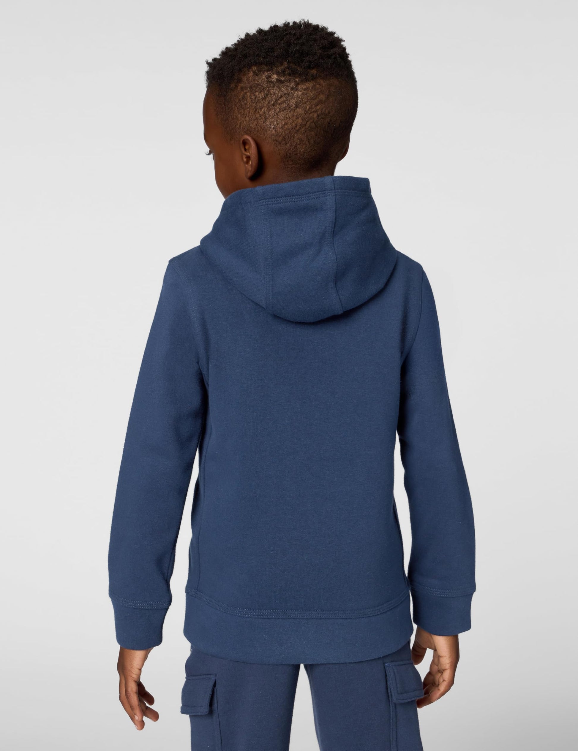 Nike Kids' Little Sportswear Club Fleece Pullover Hoodie, Midnight Navy/White - Medaid International