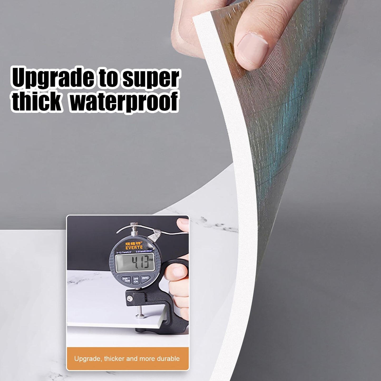 Chejiaye Thick 10pcs Marble Peel and Stick Backsplash Surface Waterproof Wall Panels,Self-Adhesive Marble PVC Foam Wall Panels for Kitchen, Bathroom - 11.8"x11.8" Kitchen Tile(Not Real Tiles,Blue) - Medaid International