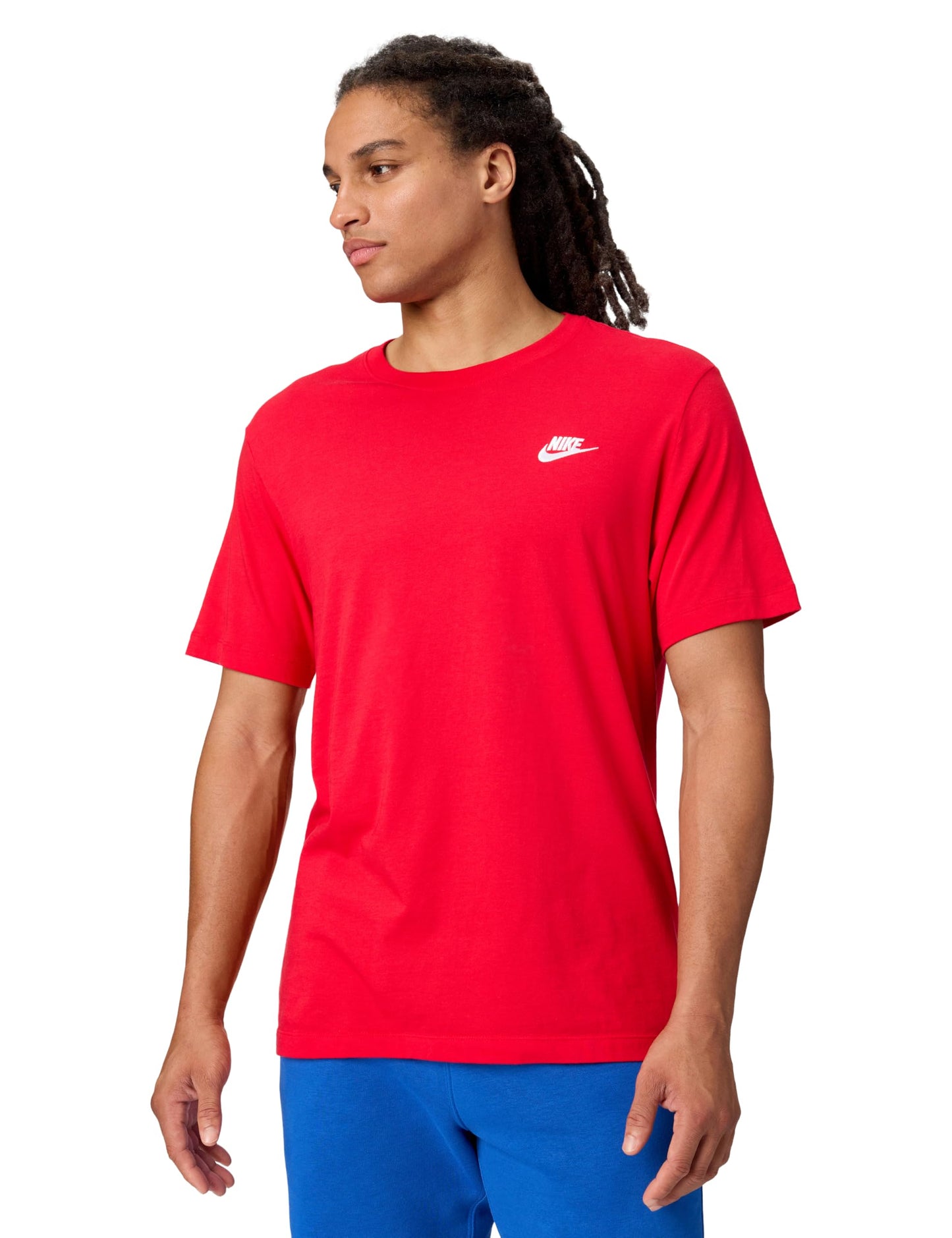 Nike Men's Sportswear Club T-Shirt, University Red/White, Medium - Medaid International