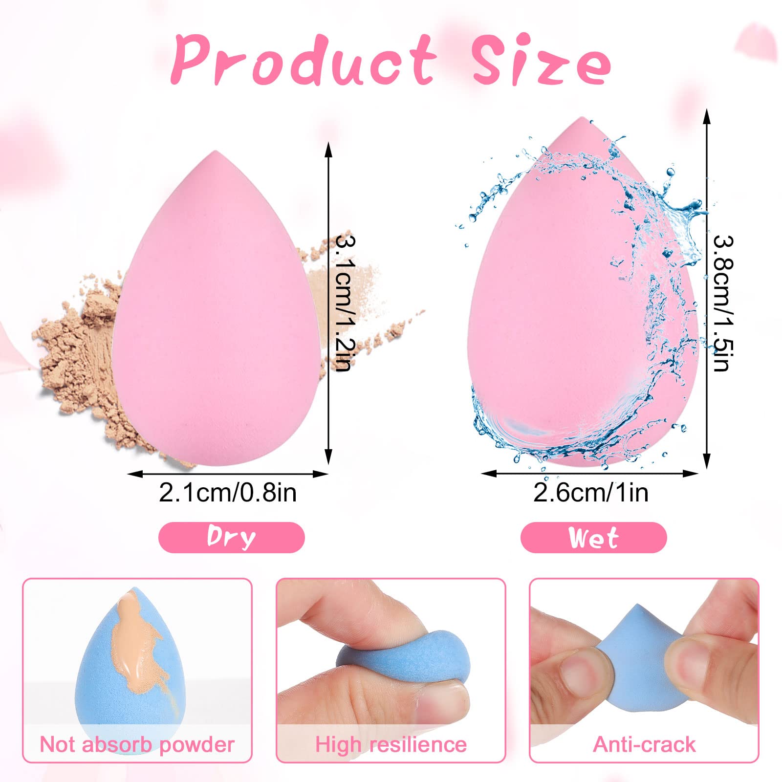 40Pcs Mini Makeup Sponge Multi Colored Beauty Sponges Blender Professional Blender Sponges Super Soft Facial Makeup Tools for Foundation, Powder, Liquid - Medaid International