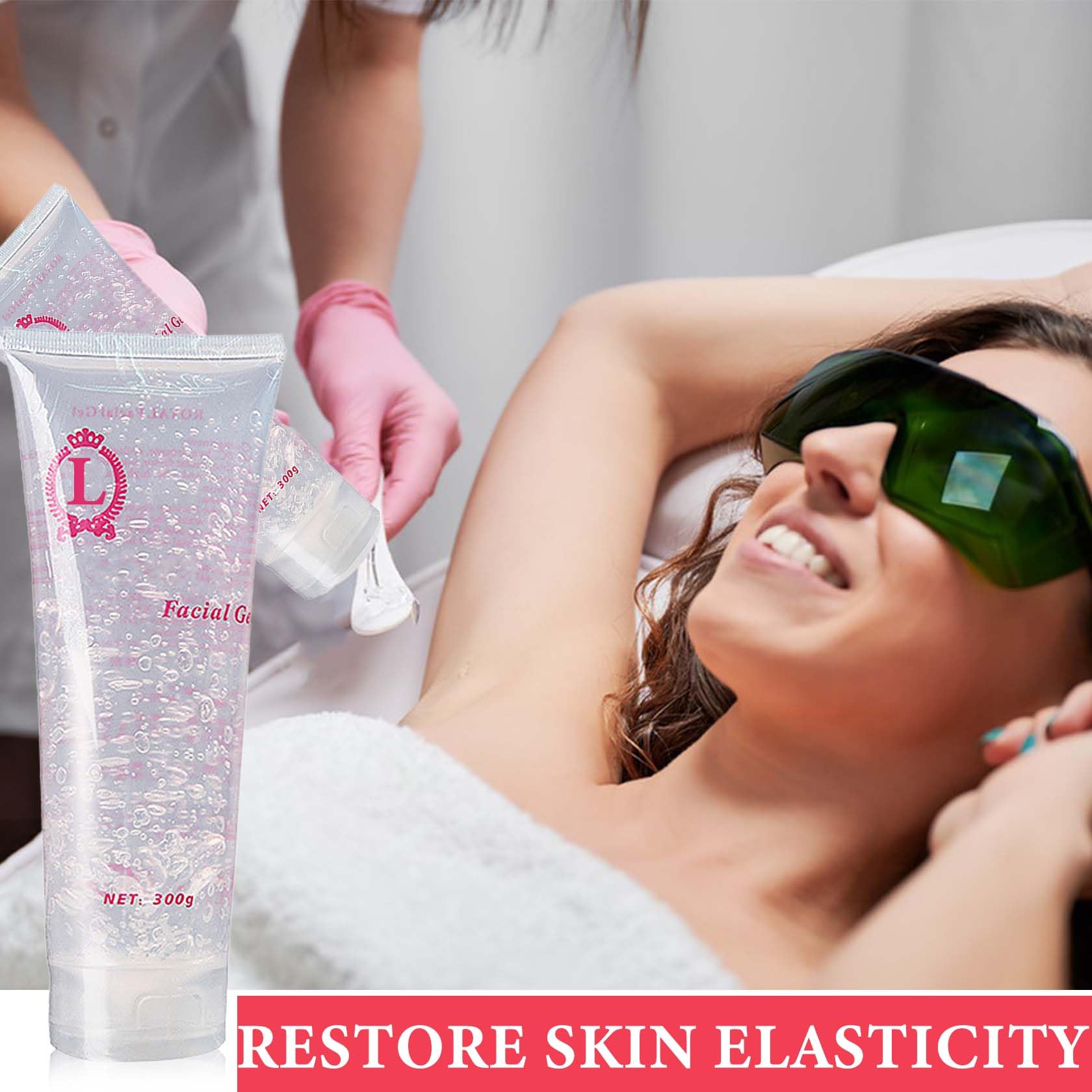 Cooling Gel for Hair Removal,Facial Gel Clear Coupling and Cooling Gel Use with Laser Hair Removal Device and Facial Body Skin Care Machine for Women & Men - Medaid International