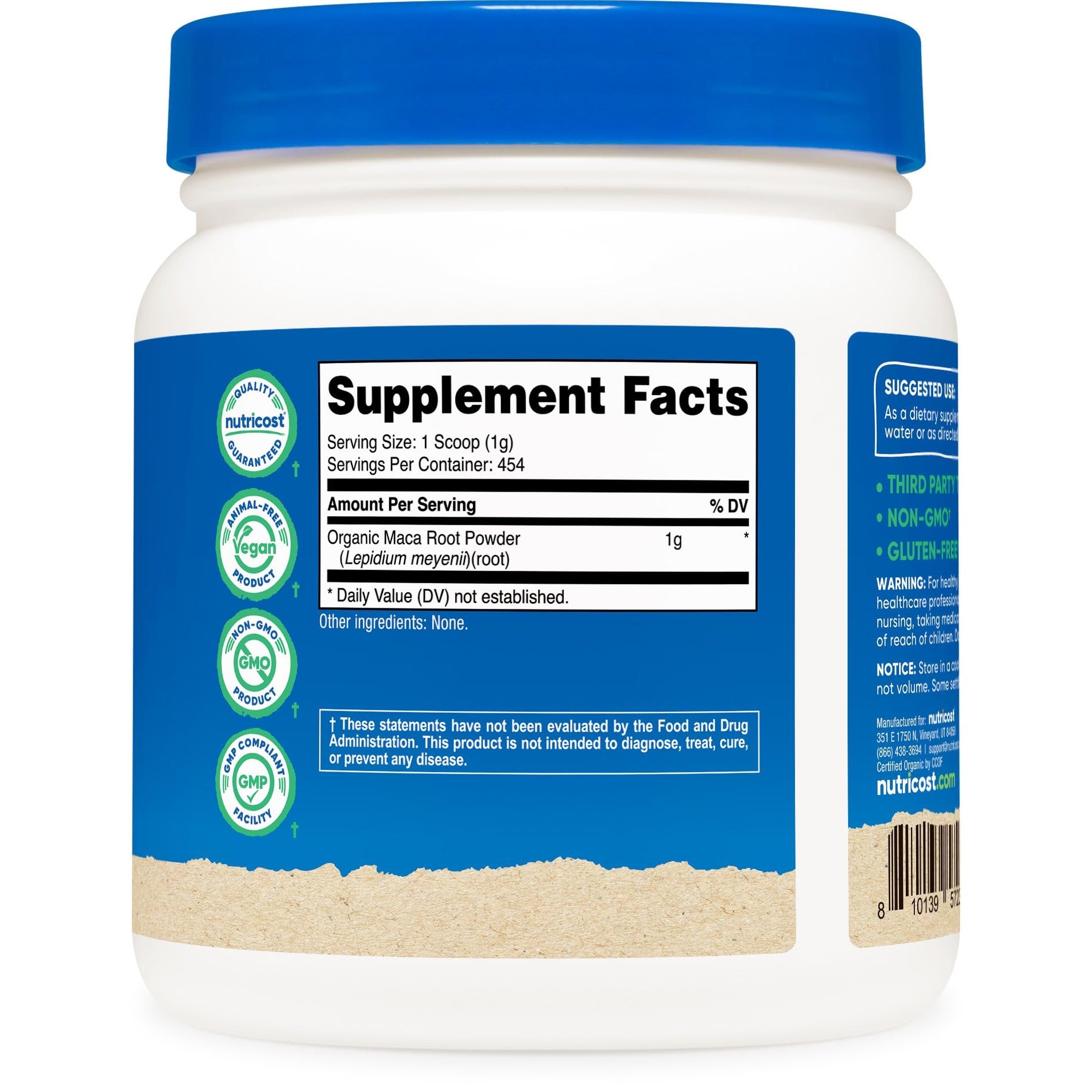 Nutricost Organic Maca Root Powder (1 LB) - Medaid International