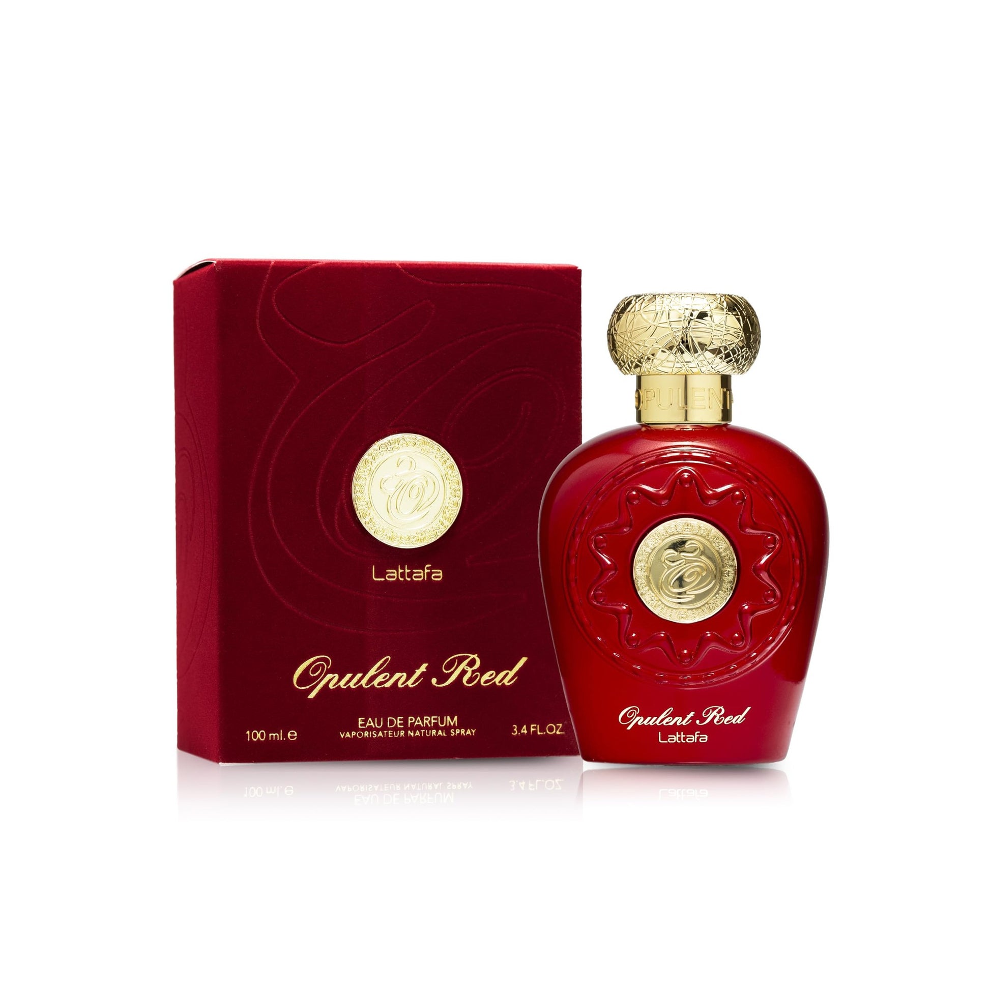 Lattafa Perfumes Opulent Red for Unisex Eau de Parfum Spray, 3.4 Ounce (137662) - Medaid International
