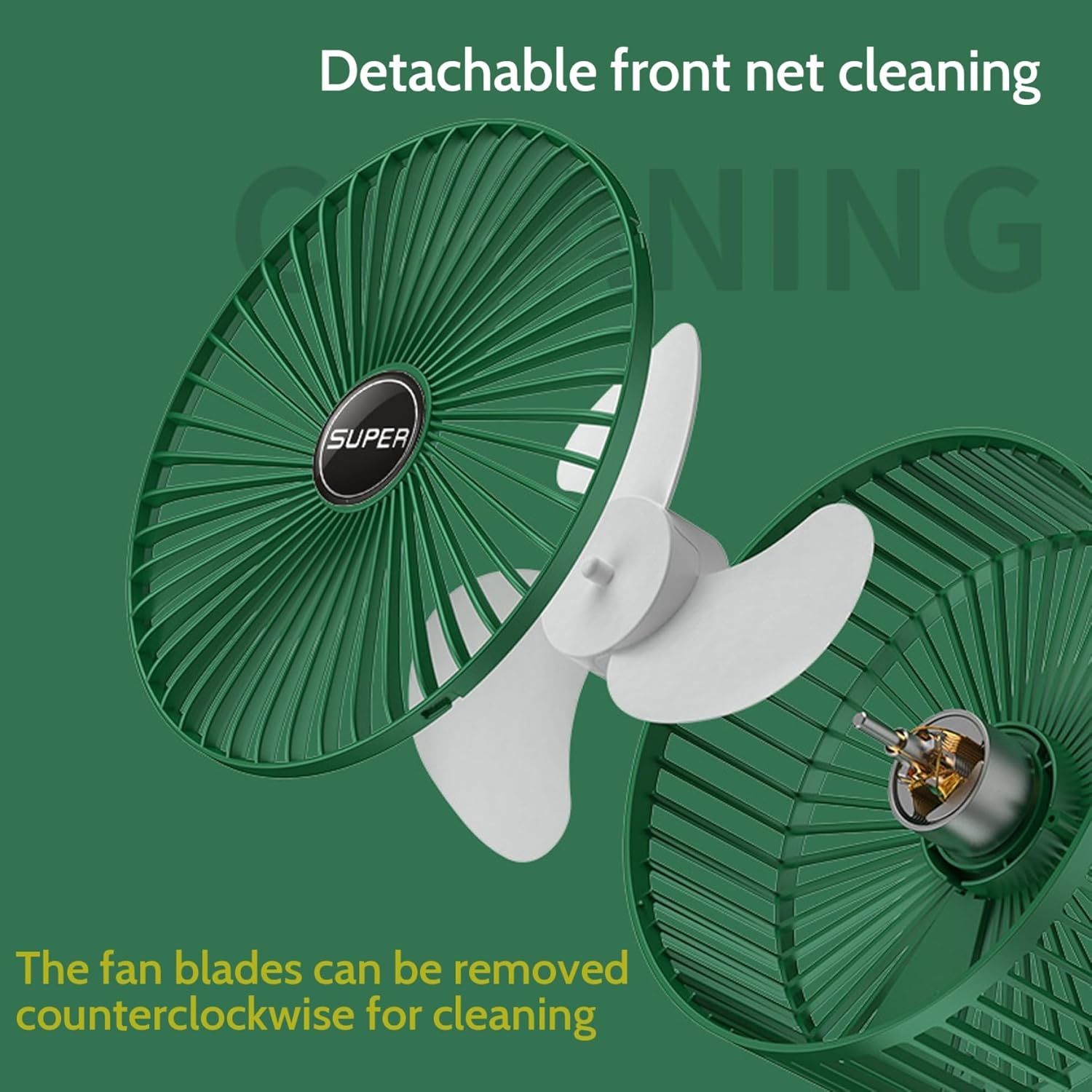 Foldable Desk Fan 3 Speeds, 180¬∞ Tilt Adjustable Rechargeable Fan with Low Noise & Long Battery Life - Medaid International