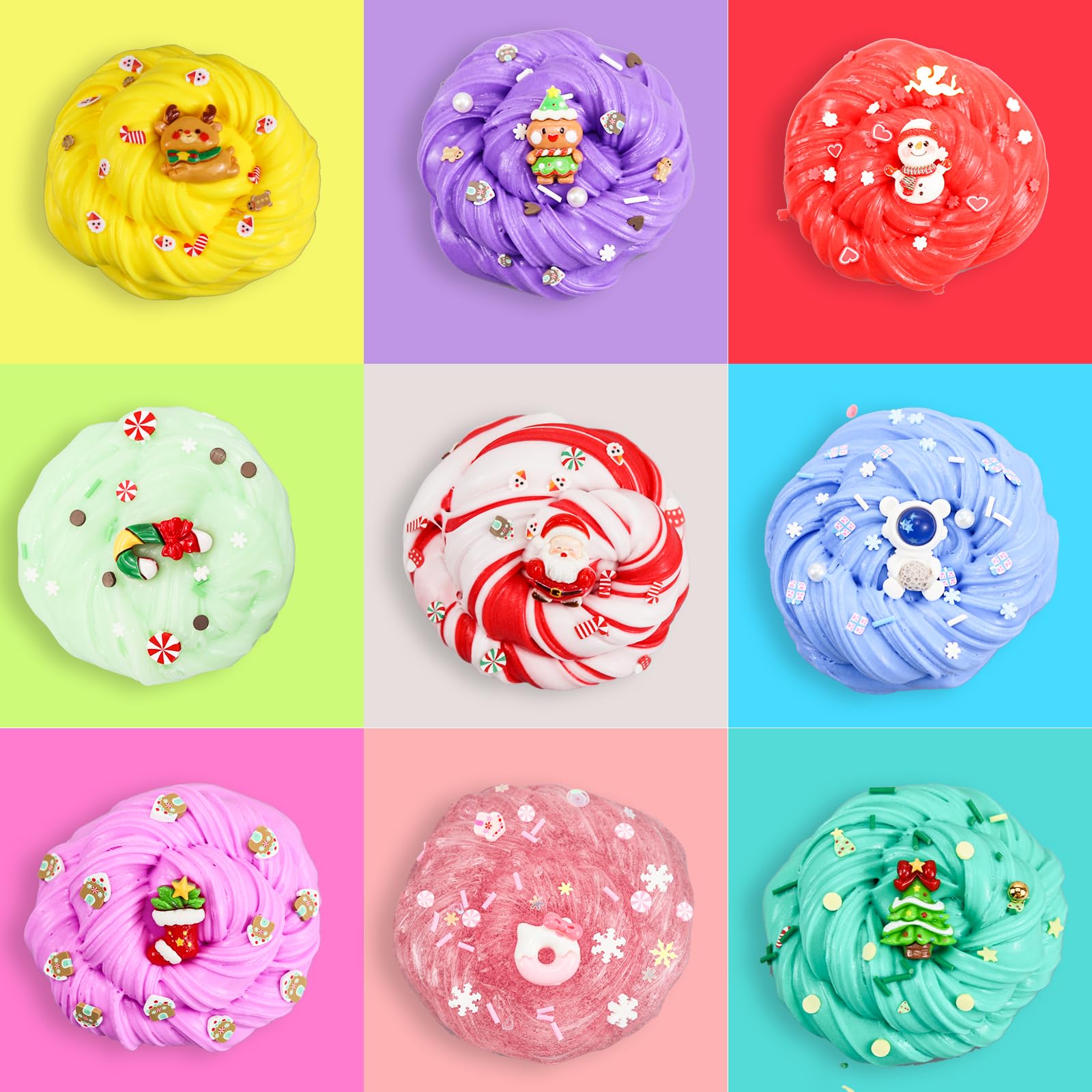 Advent Calendar 2025 Fluffy Butter Slime Kit Countdown to Christmas DIY Cute Slime Crystal Supply Kit 24 Days of Surprises Fun for Boys and Girls Teen Ages 6 and Up - Medaid International