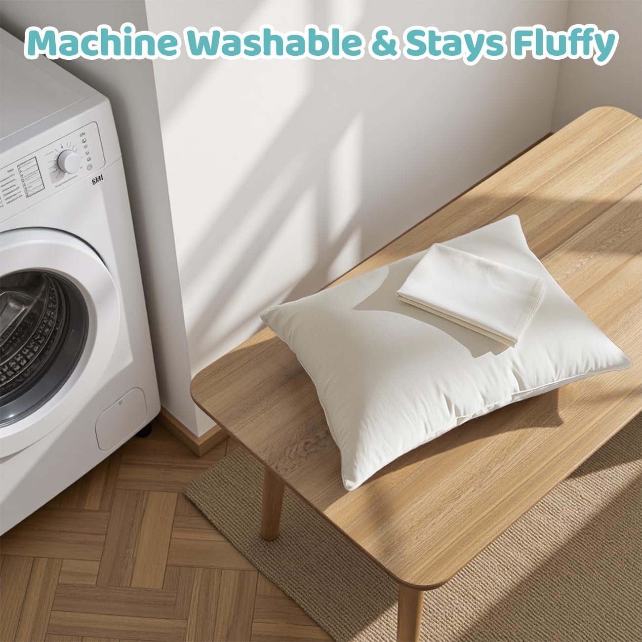 LOFE Organic Pillow with Pillowcase - 20x26 Youth Pillow with 100% Organic Cotton Shell, Adjustable Loft Organic Standard Plilow, Machine Washable, Soft, Perfect for Youth&Adults - Medaid International